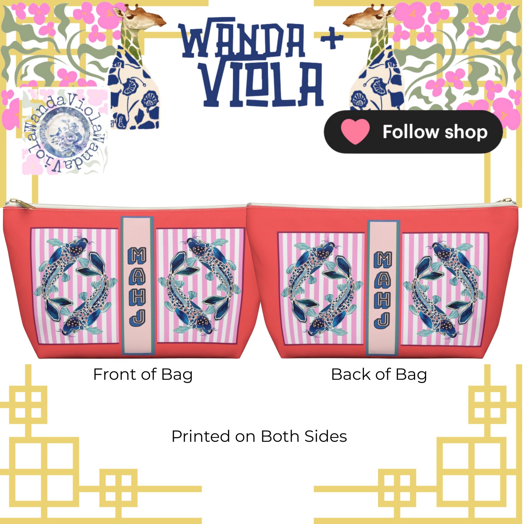 Mahjong Koi Fish Tile Bag, view 3
