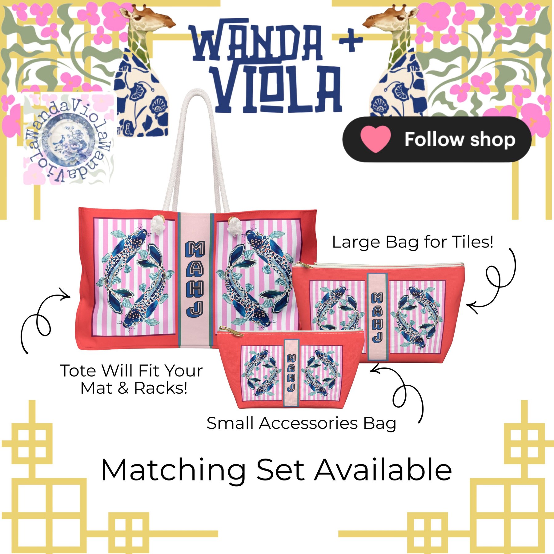 Mahjong Koi Fish Tile Bag, view 13