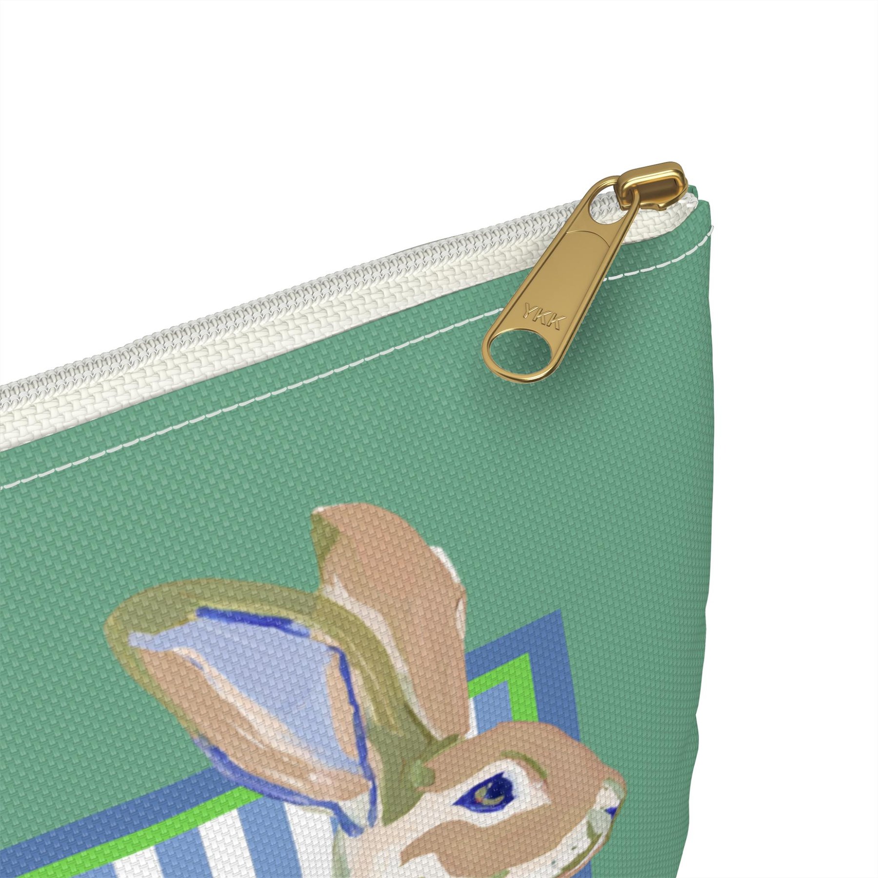 Needlepoint Painted Rabbit Accessory Pouch, view 5