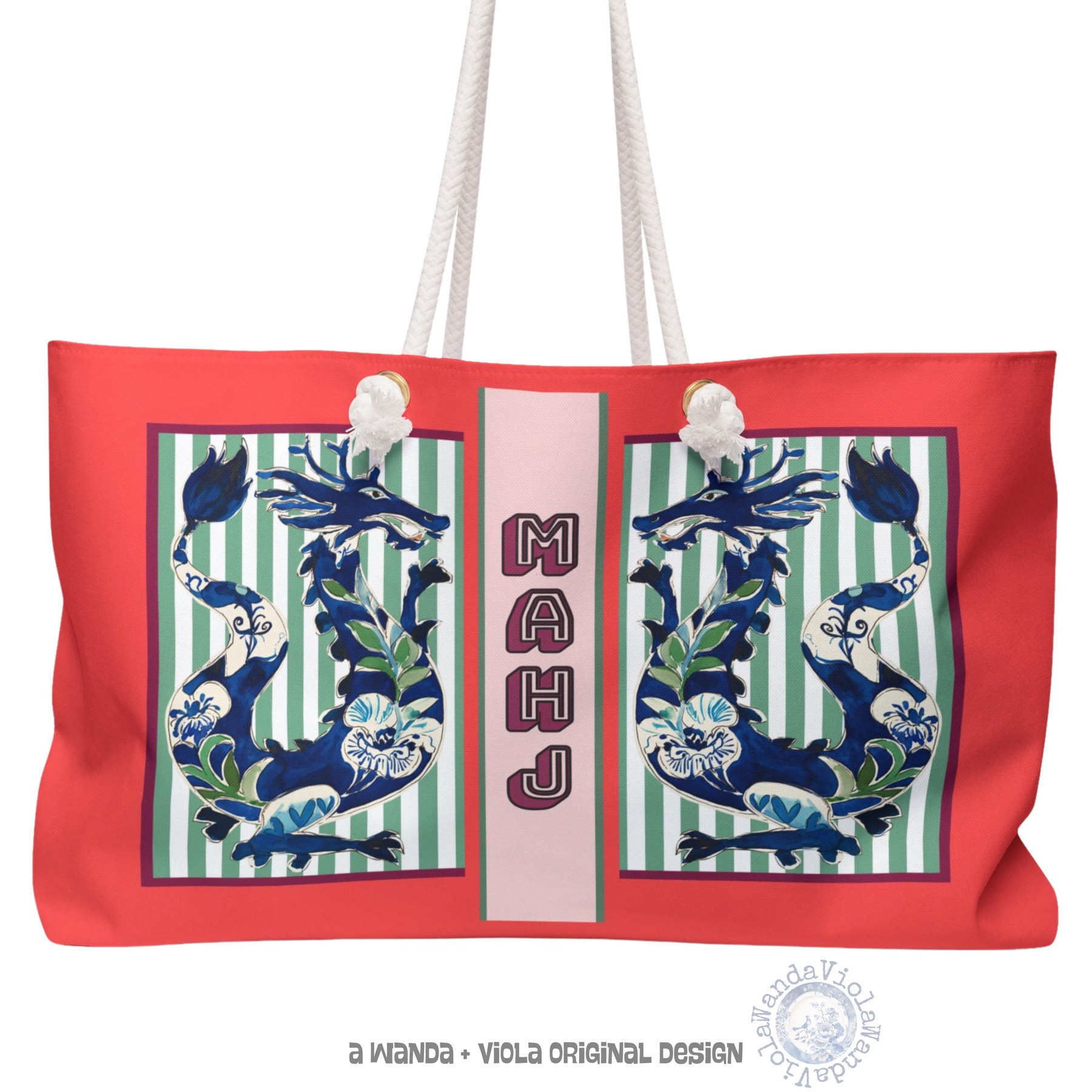 Mahjong Dragon Tote Bag