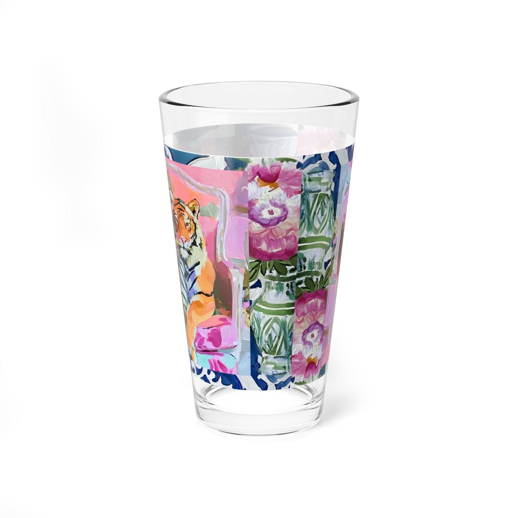 Mahjong Tiger Pint Glass Set of Four, view 4