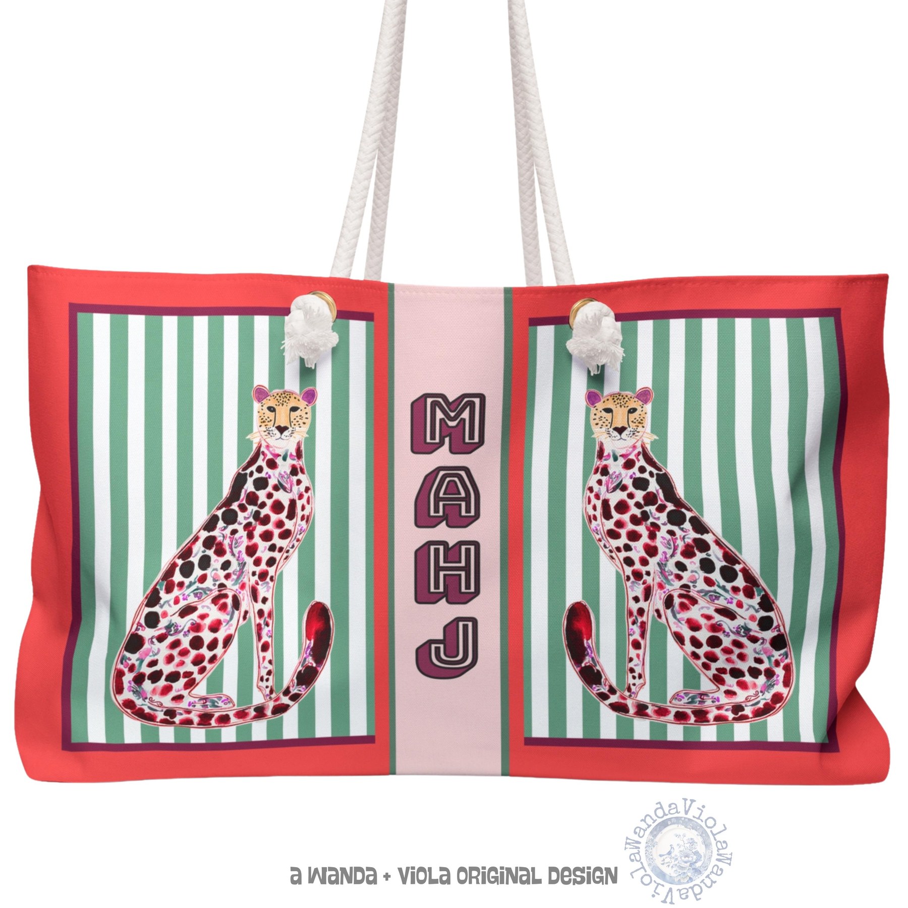 Mahjong Cheetah Tote Bag