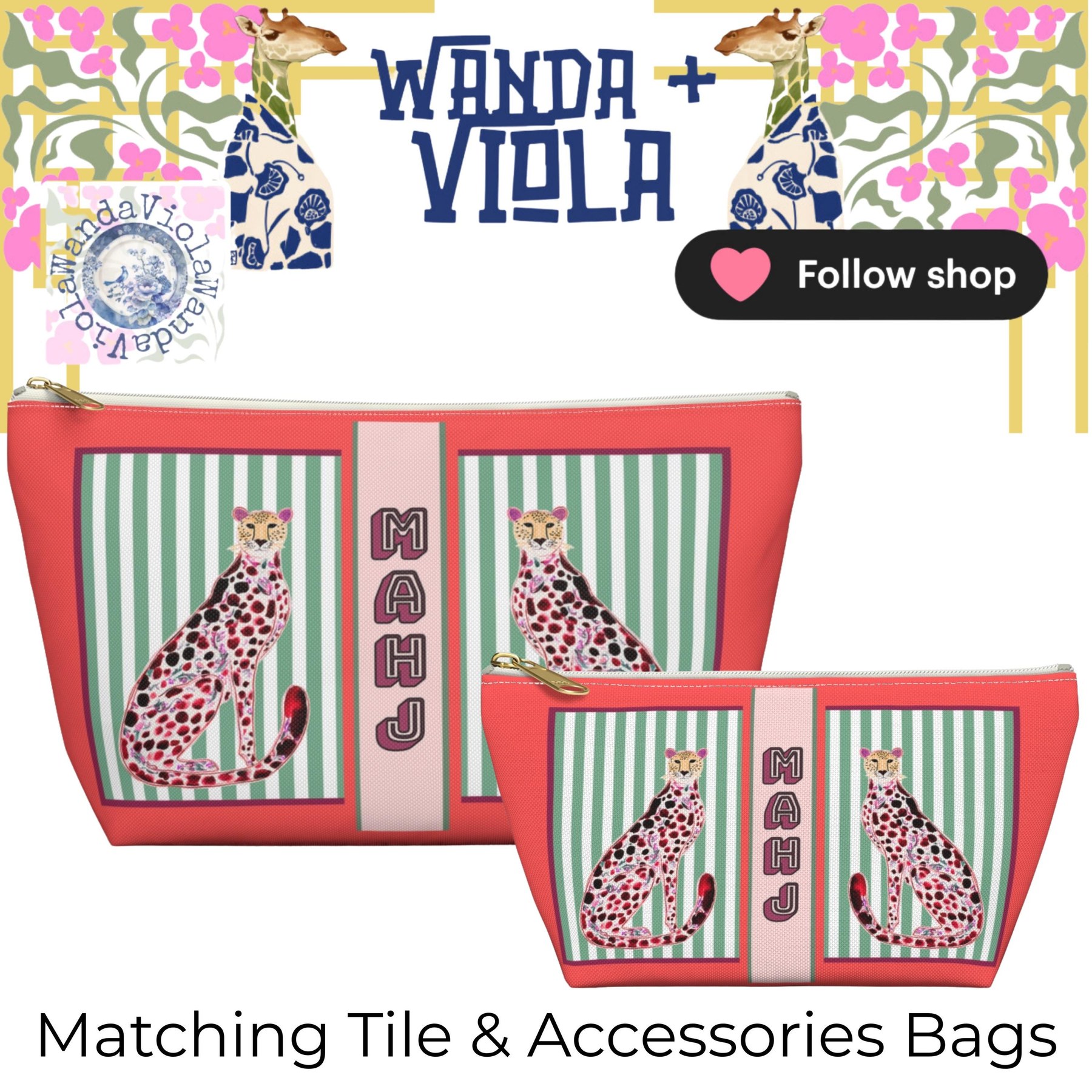 Mahjong Cheetah Tote Bag, view 8