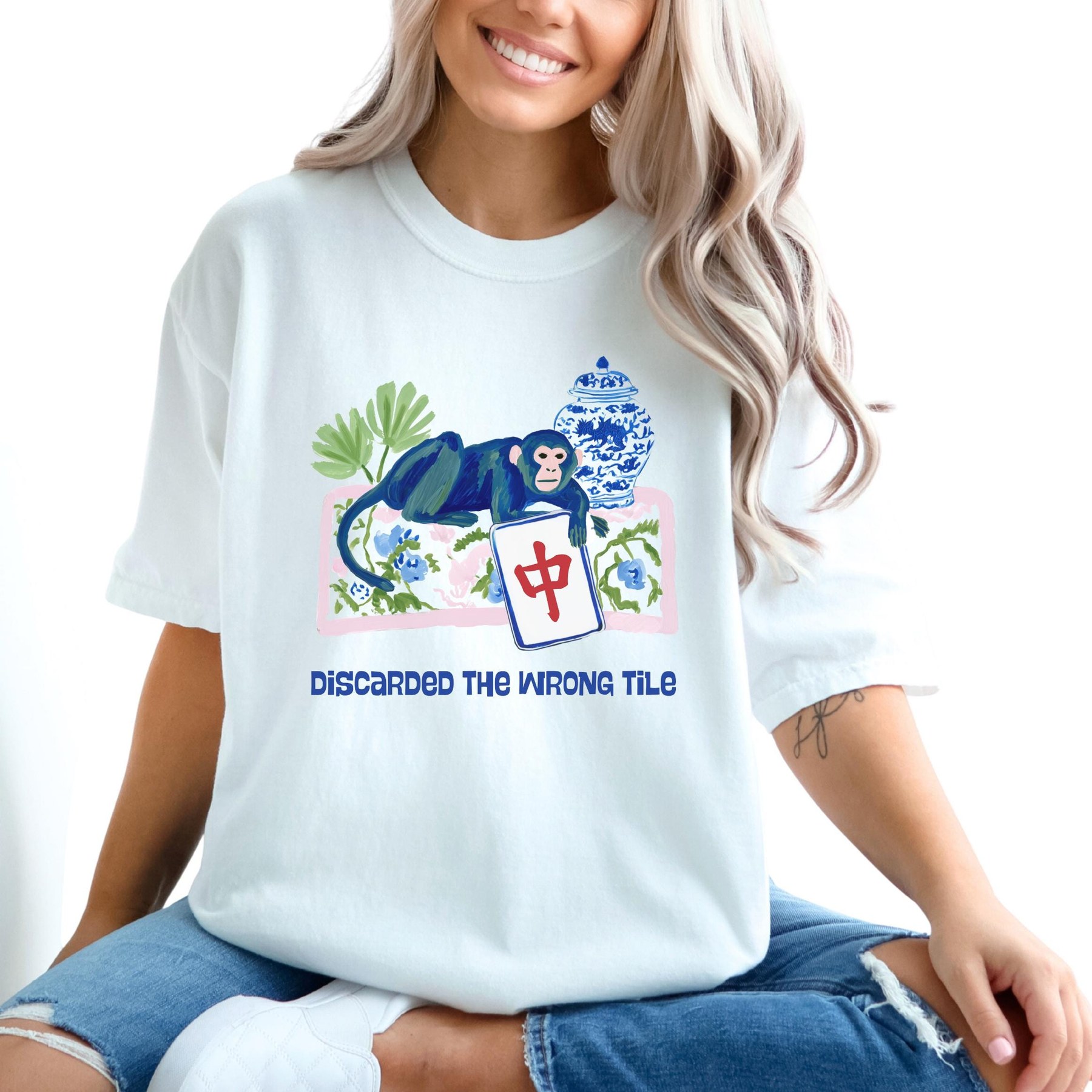 Mahjong Funny "Discarded the Wrong Tile" Comfort Colors™ T-Shirt