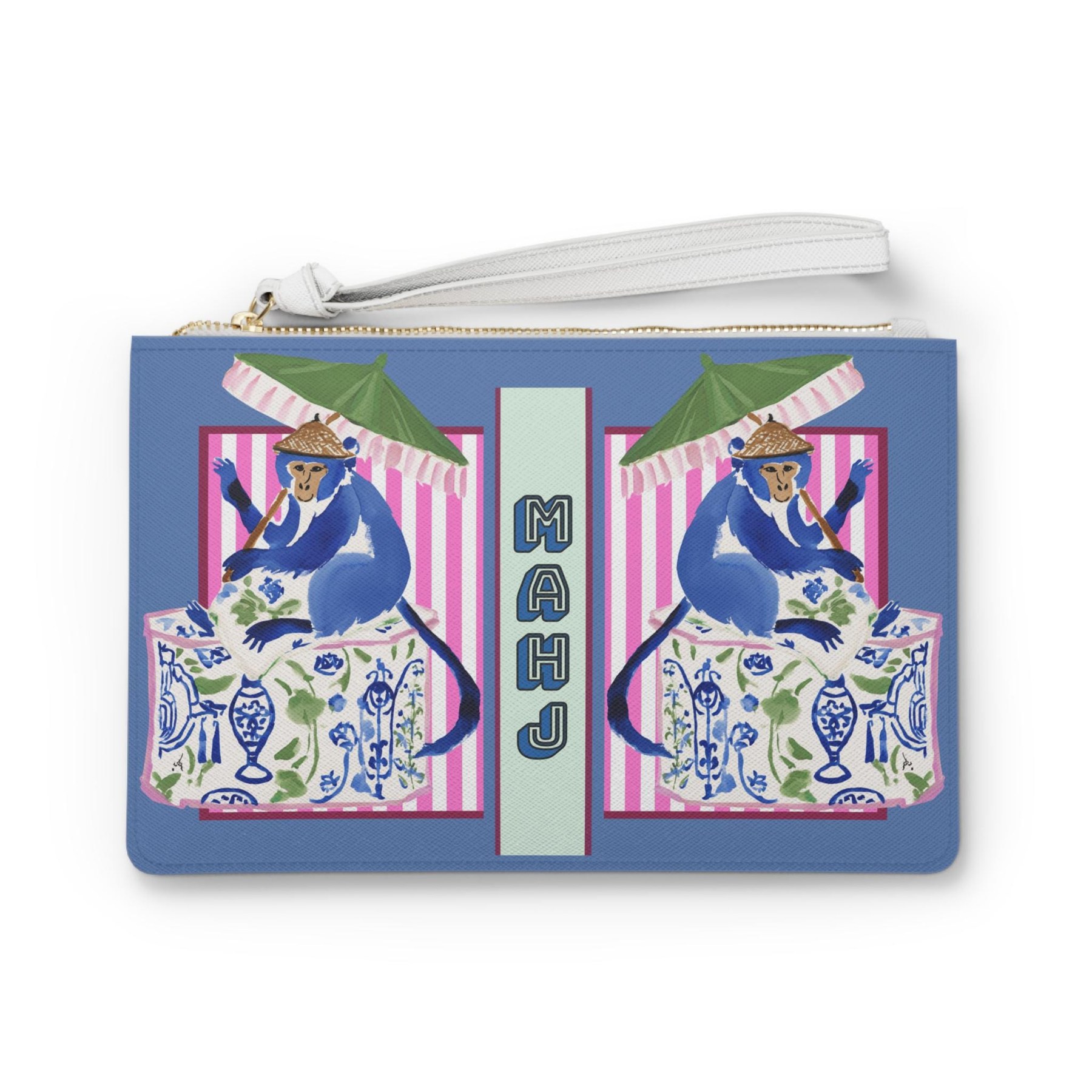 Mahjong Chinoiserie Monkey Card Holder, view 2