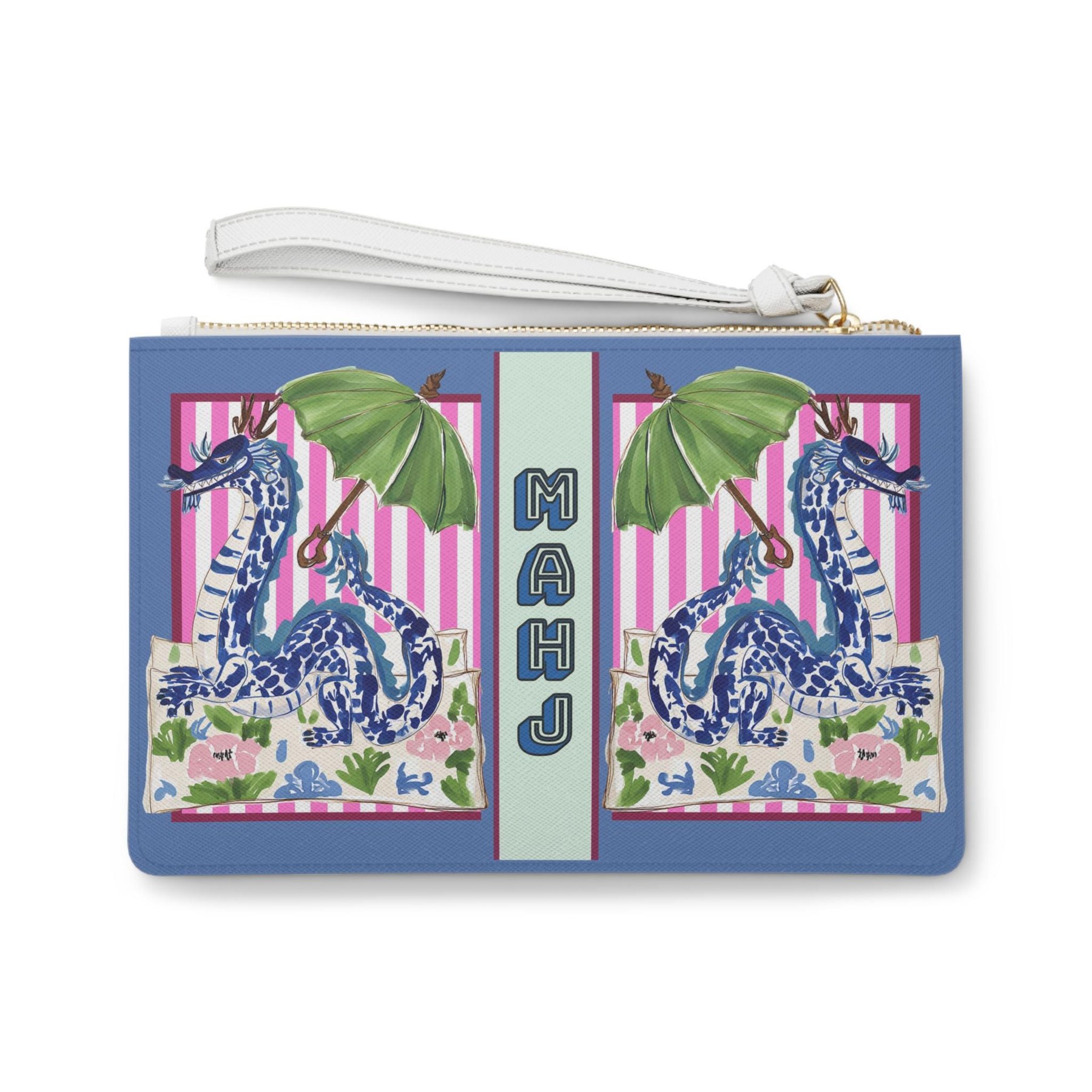 Mahjong Chinoiserie Dragon Card Clutch, view 4