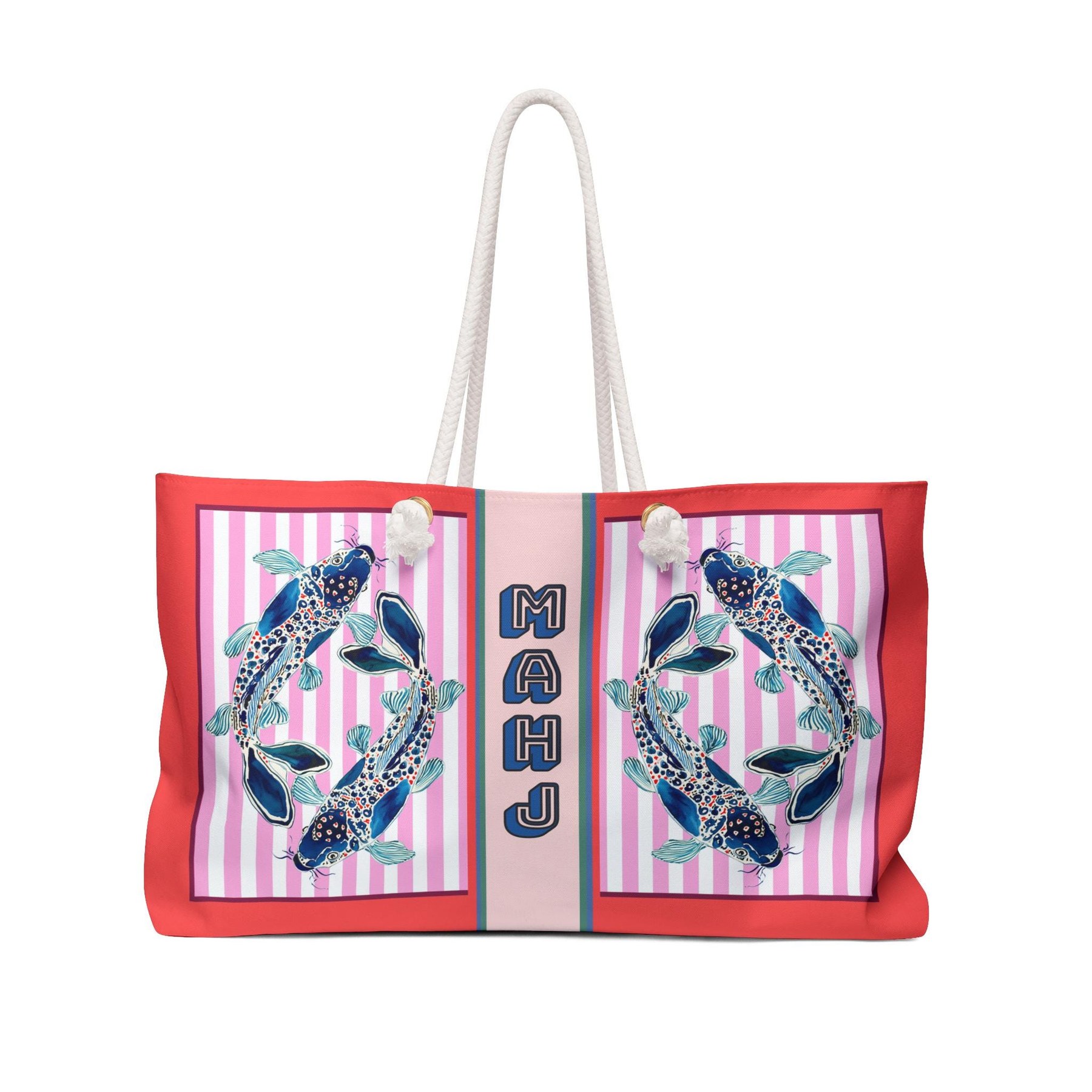 Mahjong Koi Fish Tote Bag, view 2