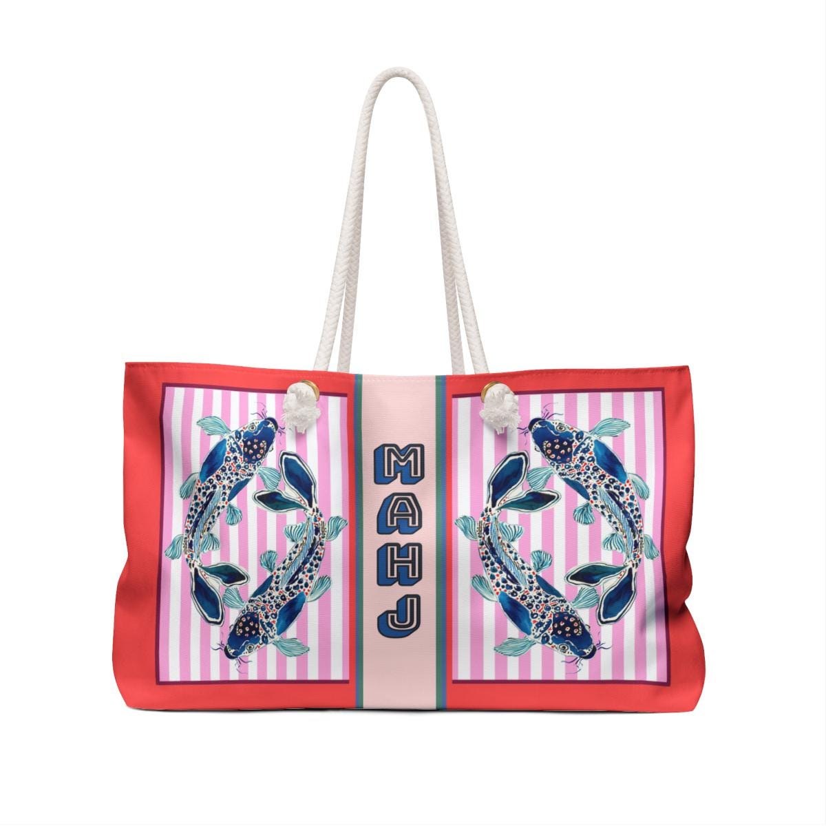 Mahjong Koi Fish Tote Bag, view 6