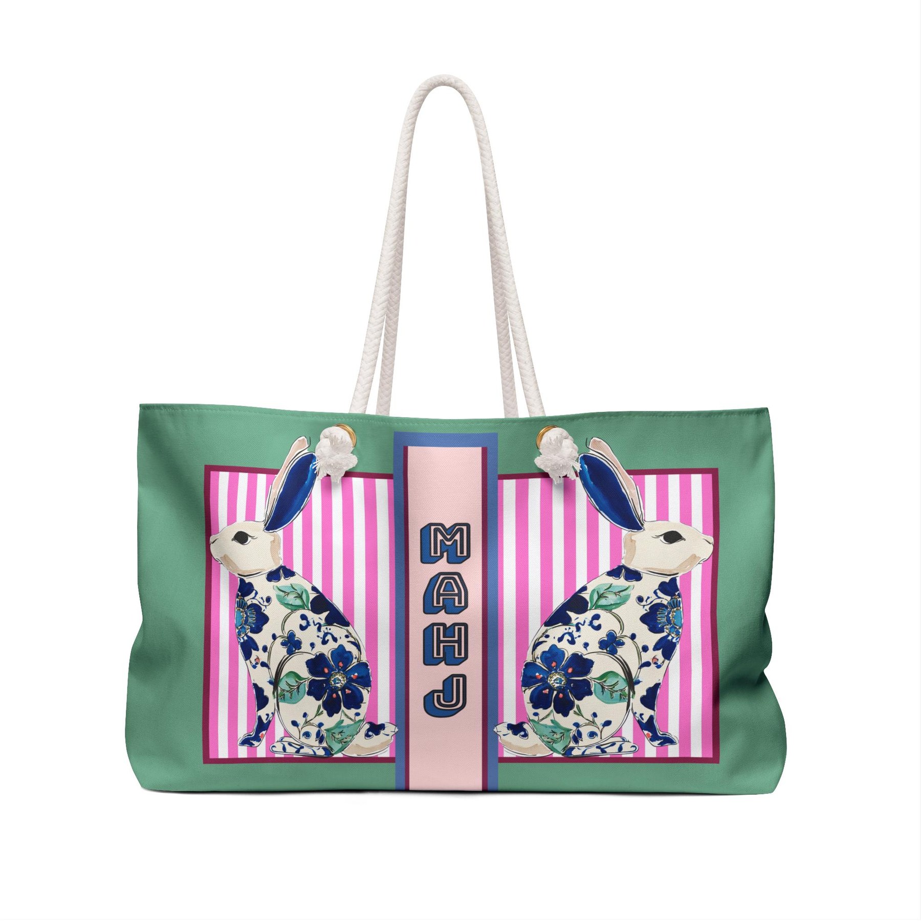 Mahjong Rabbit Tote Bag, view 4