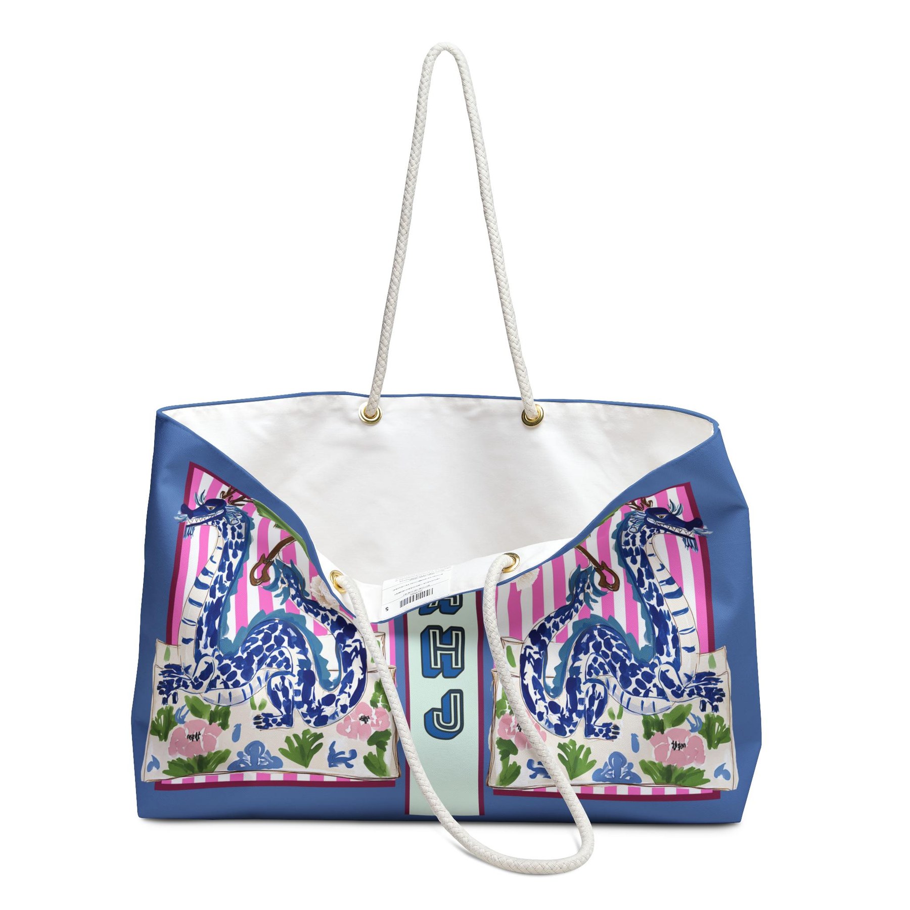 Mahjong Chinoiserie Dragon Tote Bag, view 4