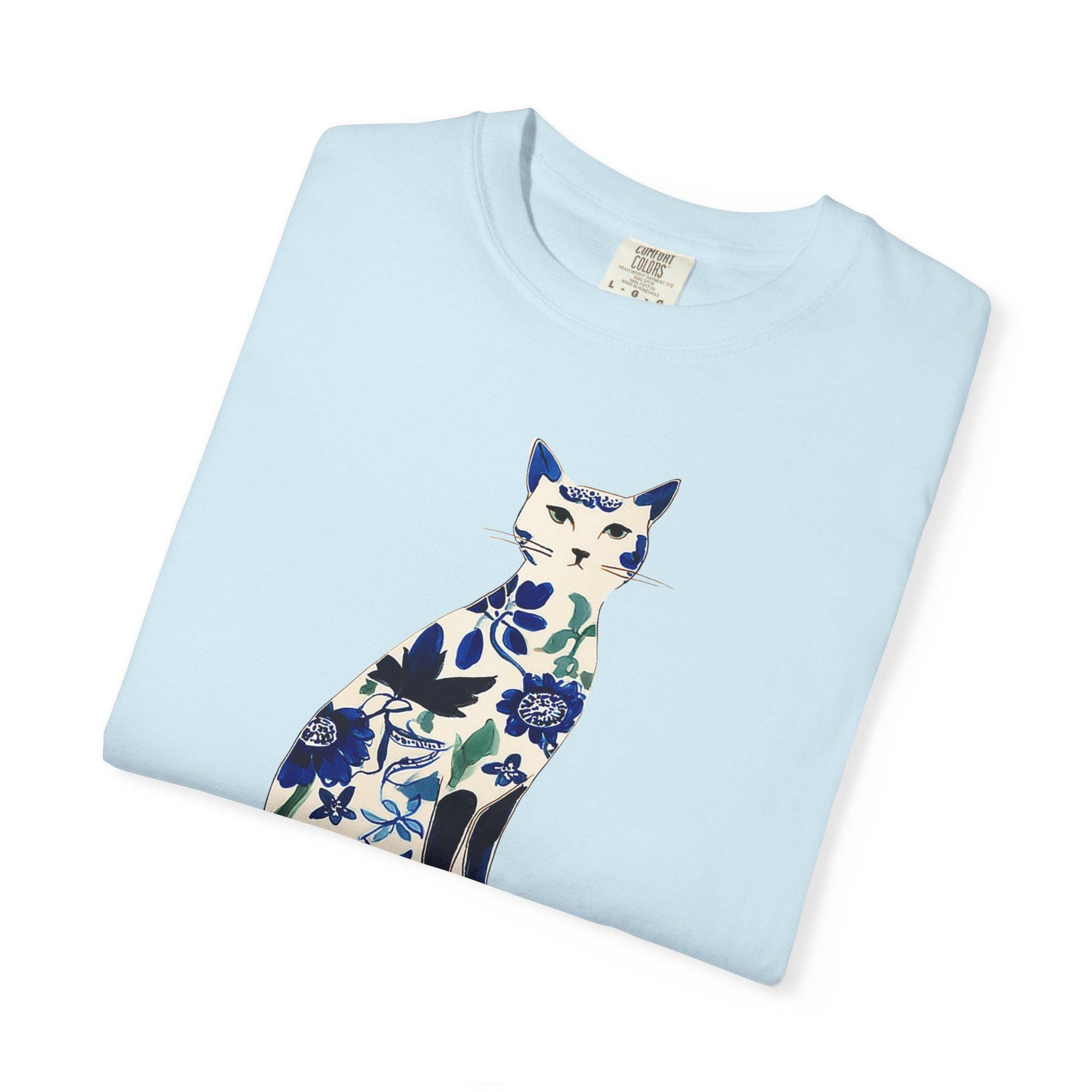 Mahjong "MeowJong" Chinoiserie Cat Comfort Colorsโข T-Shirt, view 9