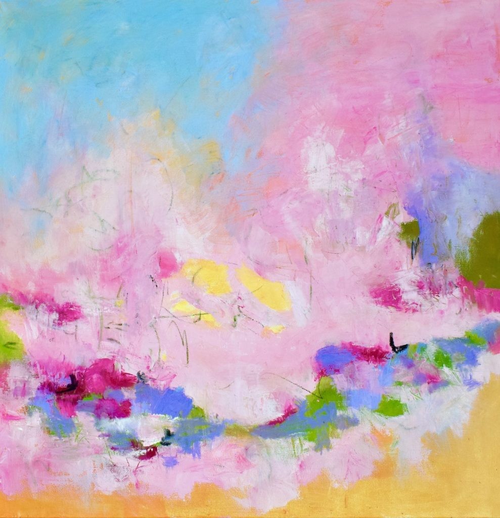 Dialogue, Acrylics, oil colors, and crayons on canvas
