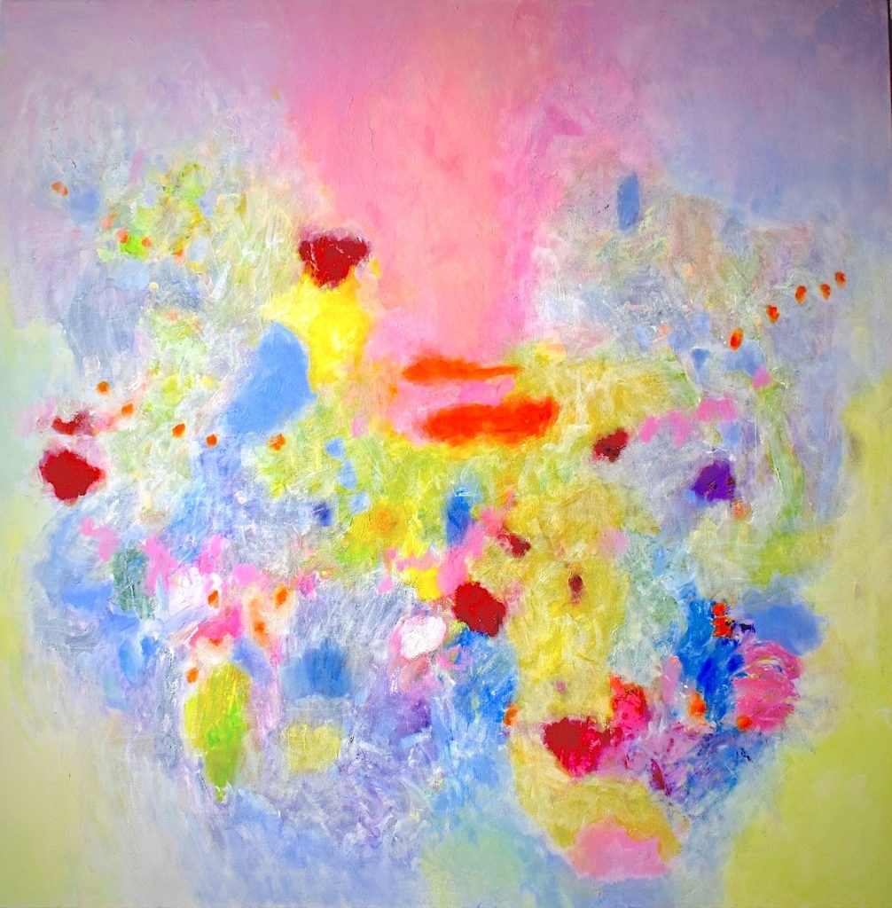 The Way I Love You, Acrylics on canvas, 36″ × 36″ × 2″