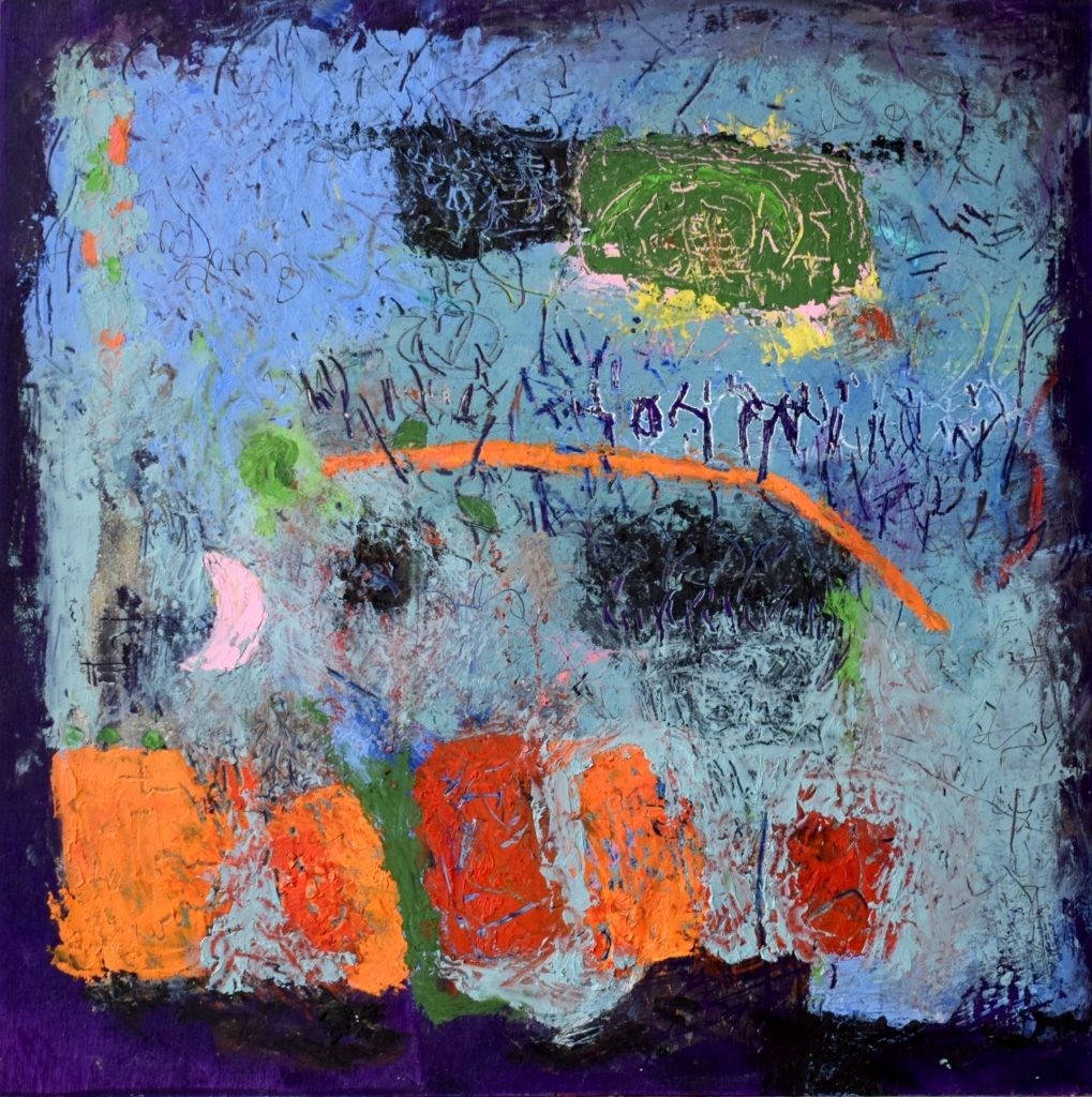 Dream, Oil color and cold wax, 13″ × 13″ × 2″