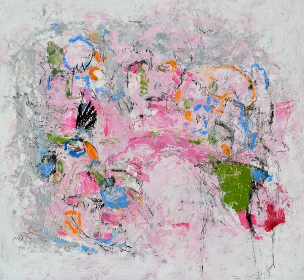Metamorphosis 5, Oil color, cold wax, crayons on wood, 13″ × 13″ × 2″
