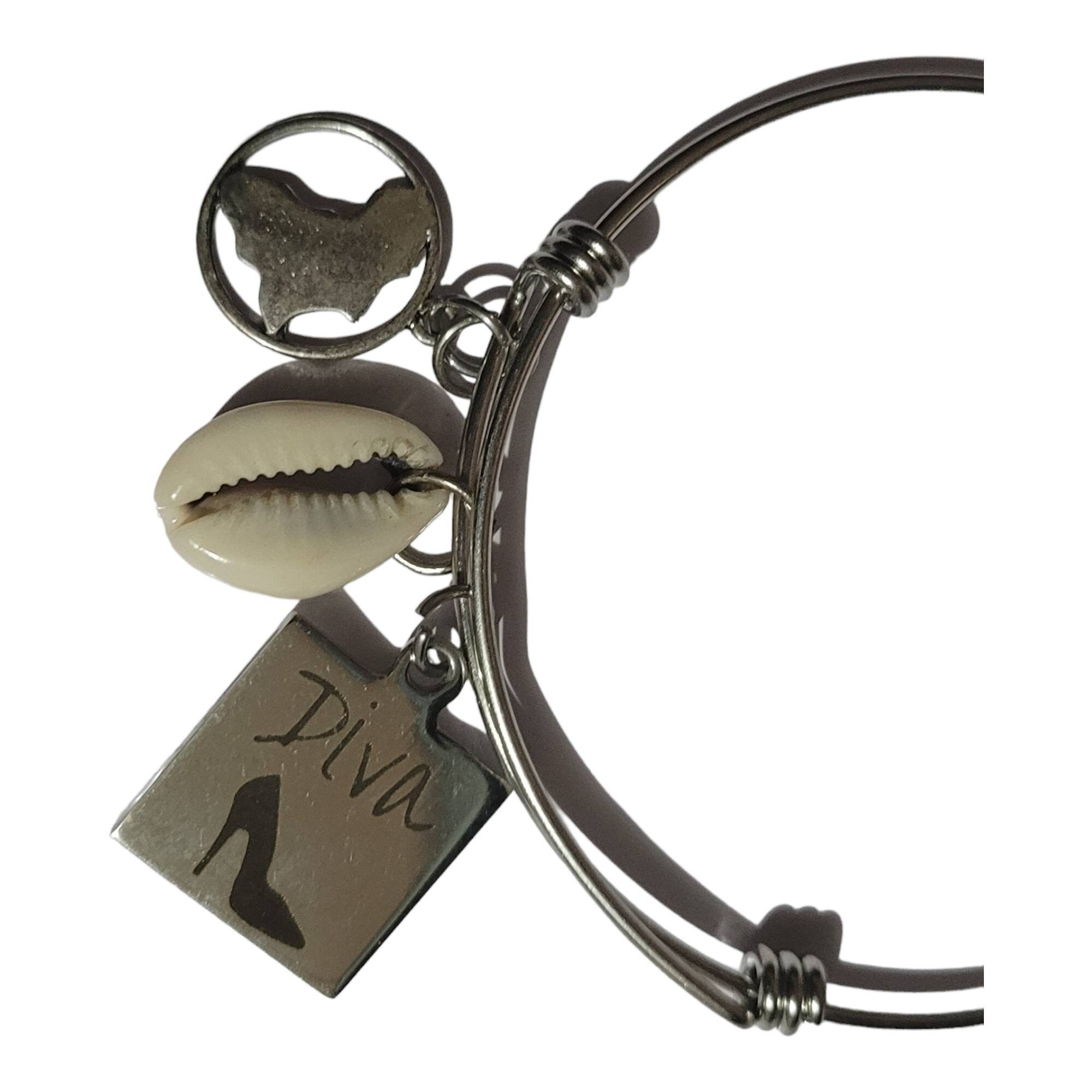 African Charm Bracelet,Diva charm view 3