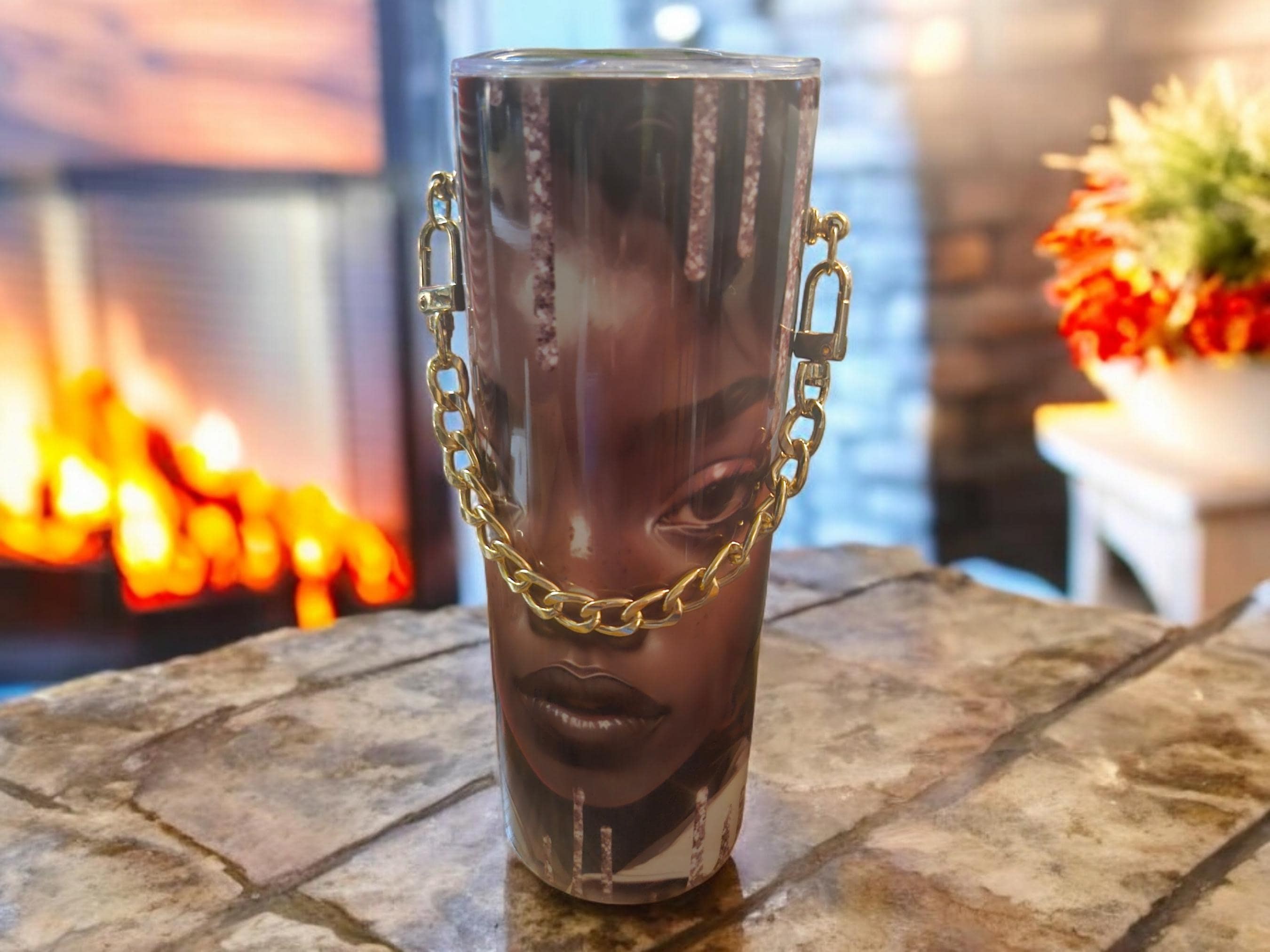 Chain Purse Afrocentric Woman 20 oz tumbler