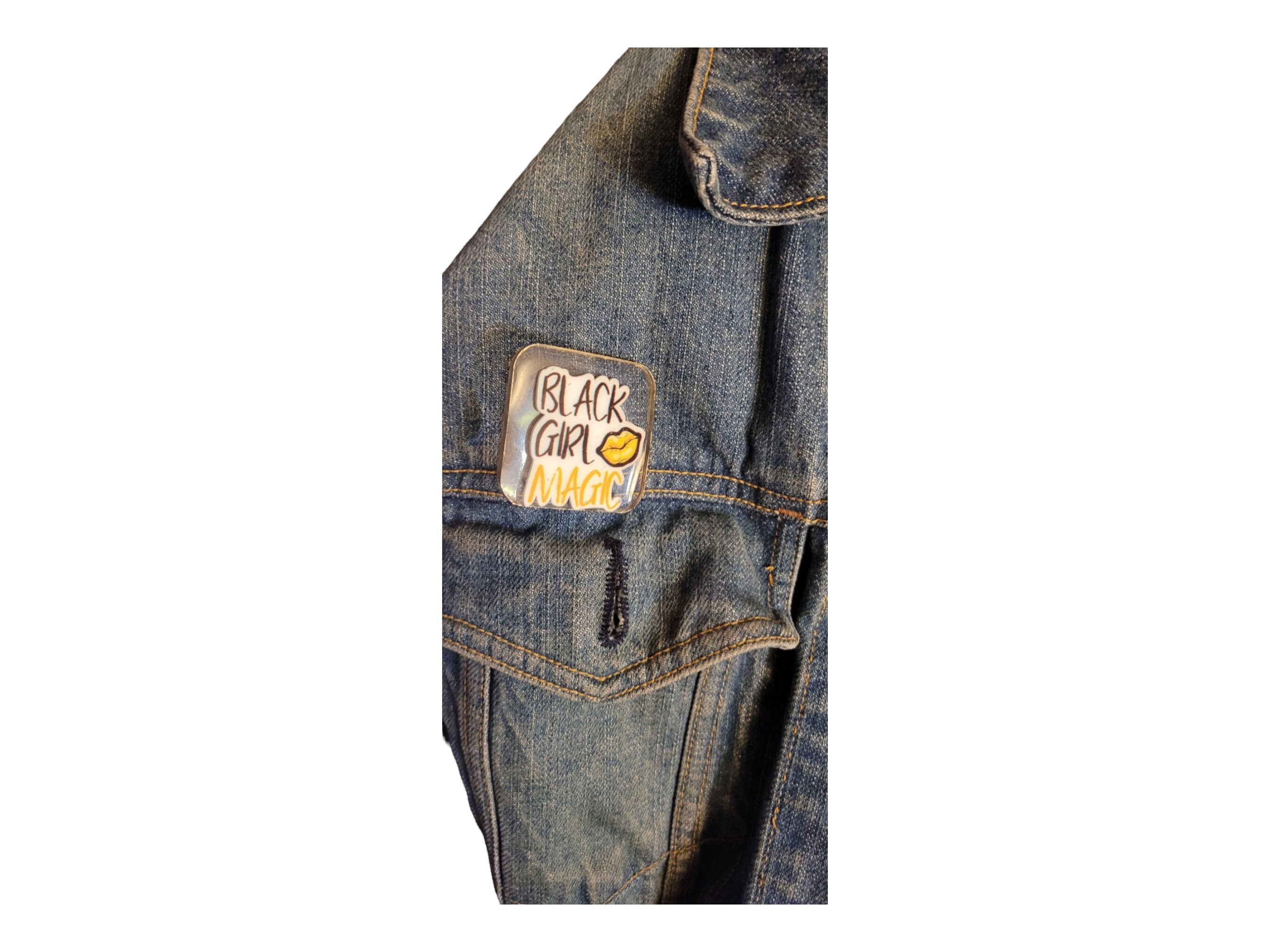 MELANIN Magic Afrocentric Resin Lapel Pin view 3