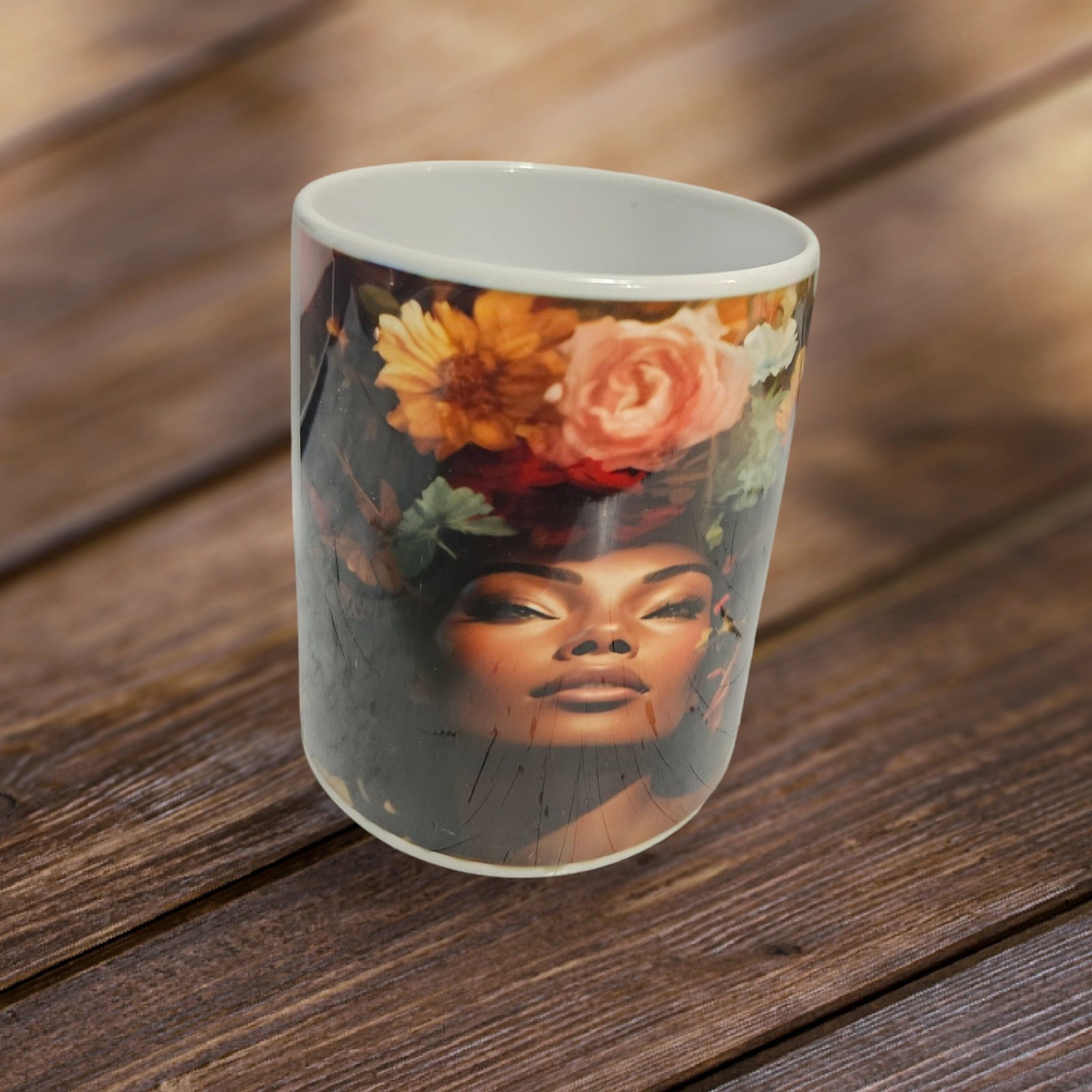 Sip in Style: 3D Afrocentric Elegance Mug - Elevate Your Coffee Experience!", Afro American Coffee Mug,Black Woman Boss