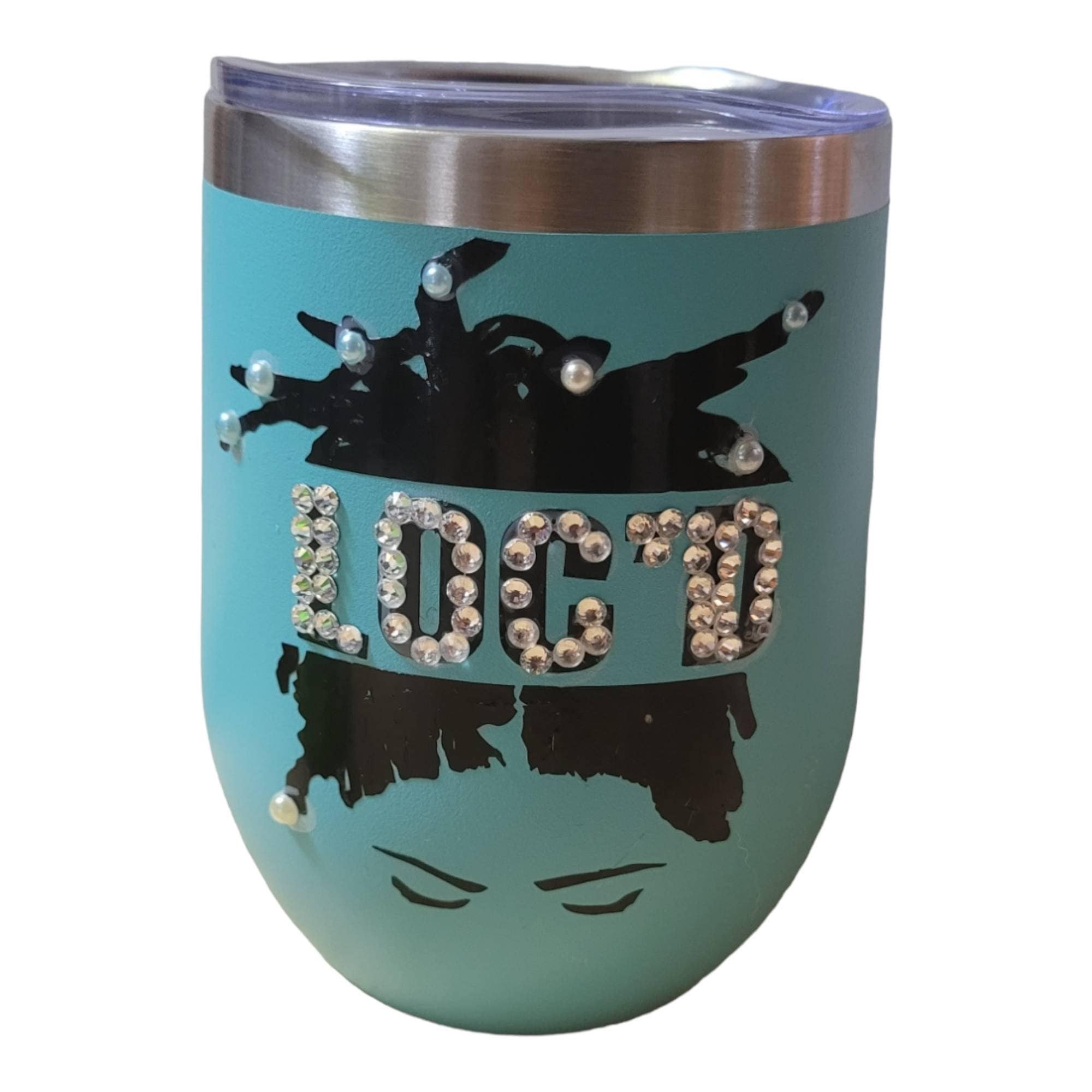 Loc'd Wine Tumber Rhinestone-Hot or Cold
