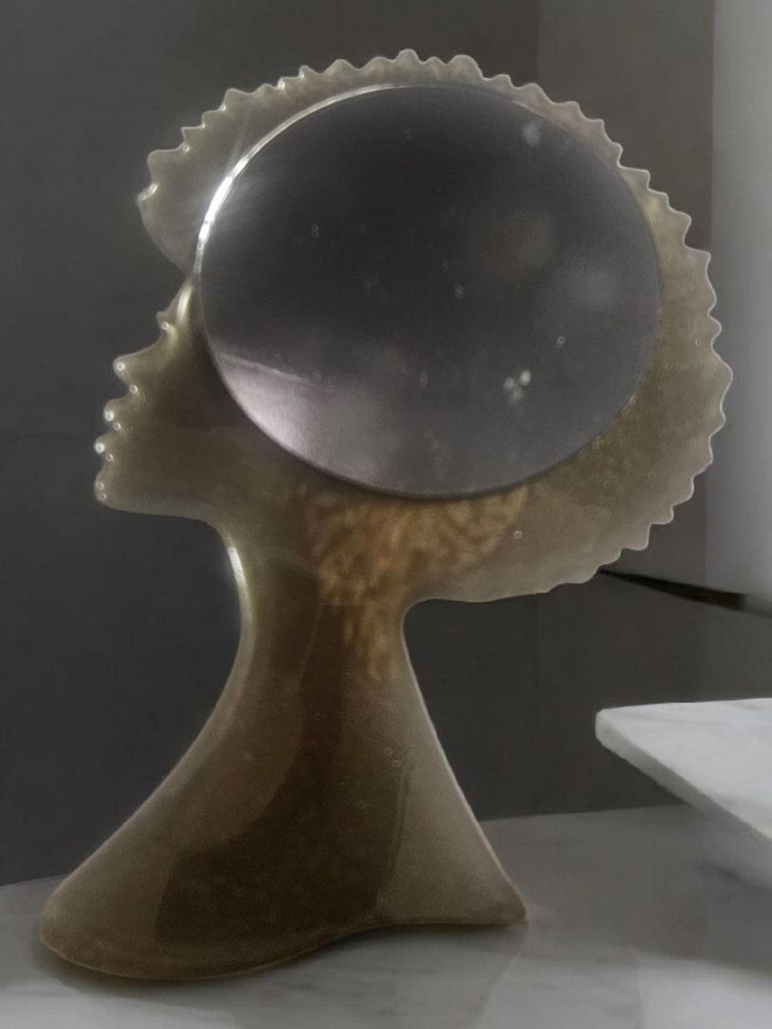Black Woman Acrylic Handheld Mirror – Afrocentric Art Mirror | Melanin Beauty Vanity Mirror | Unique Self-Care Gift for Her view 3