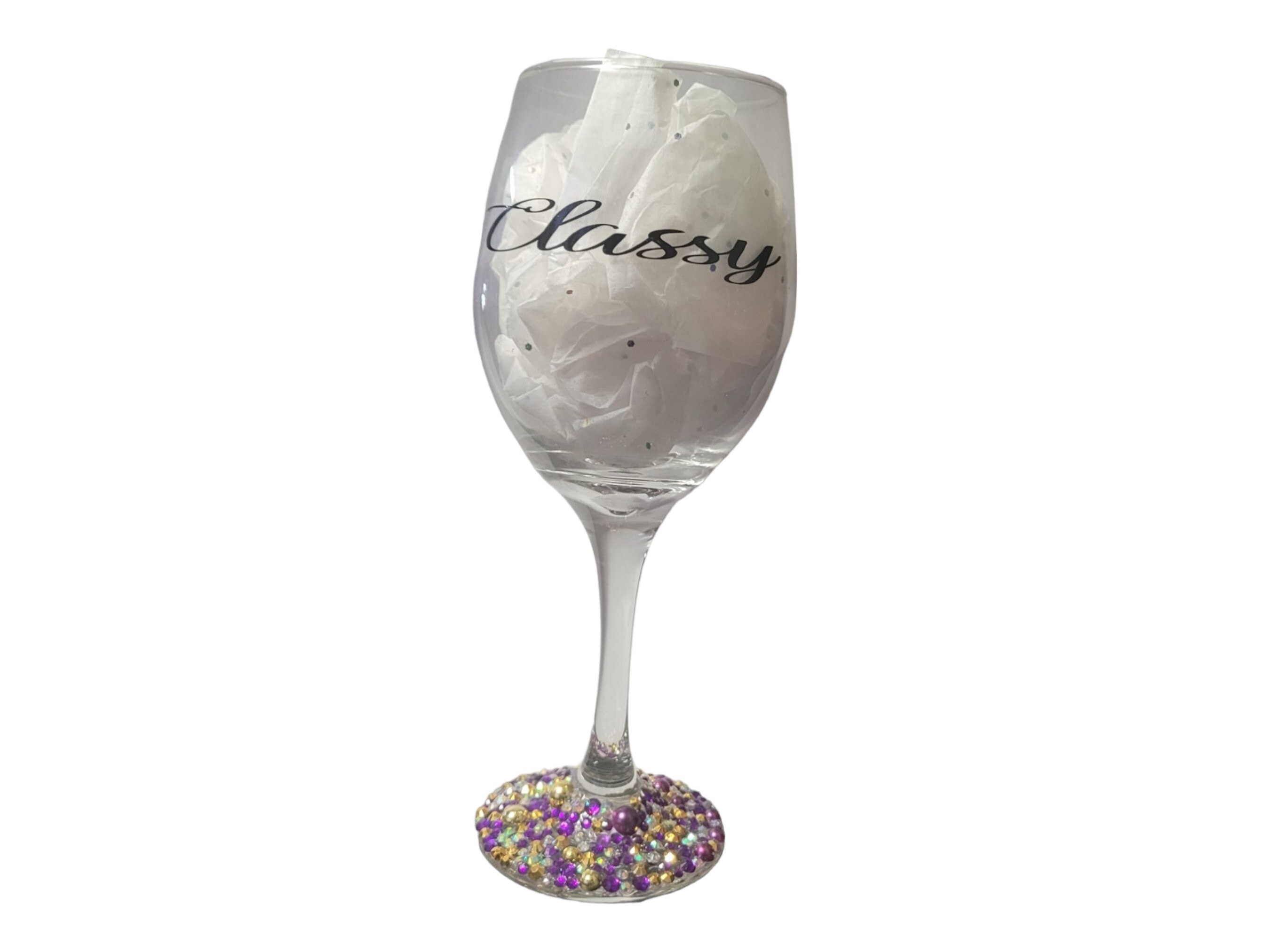 Classy Bling Wine Glass, view 2