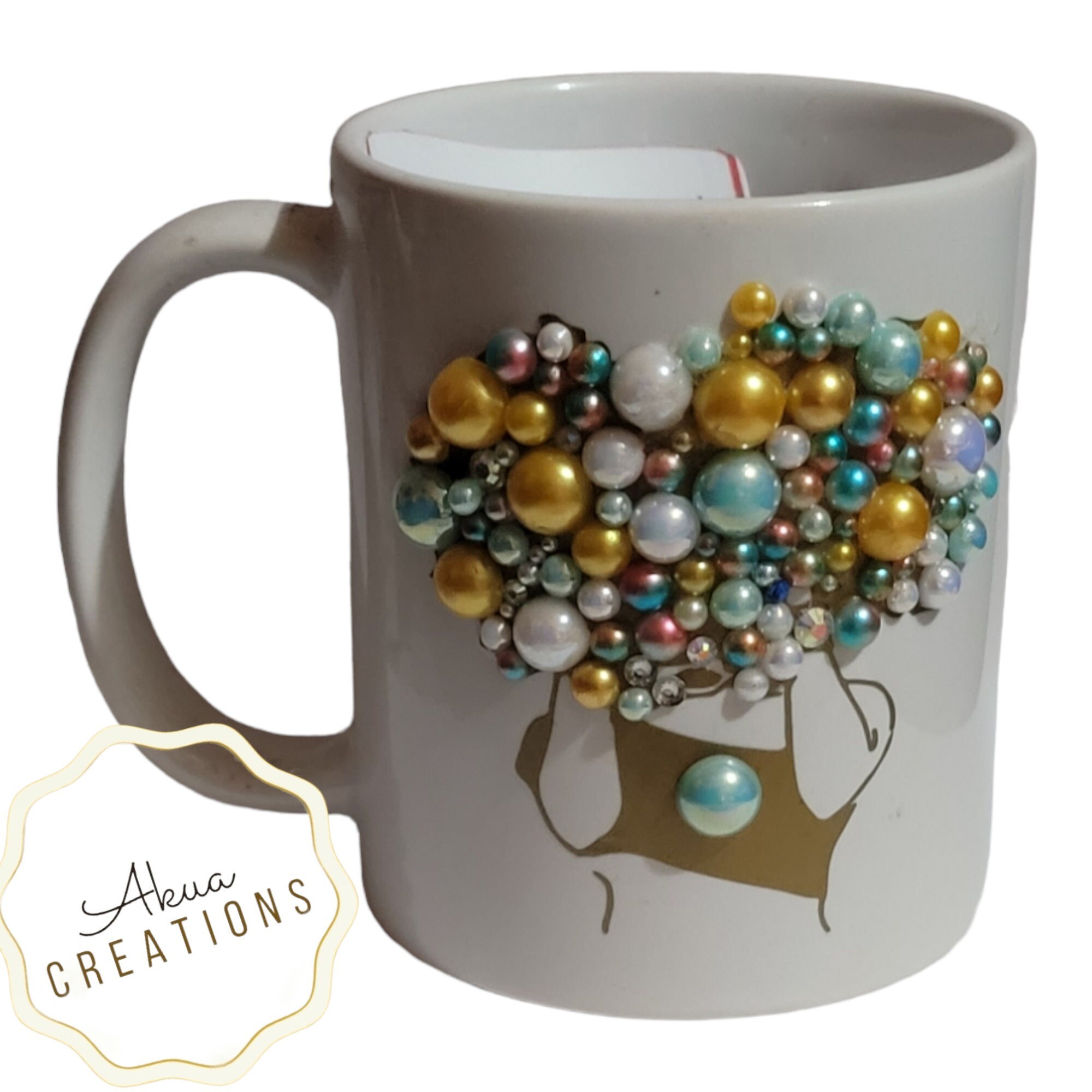 Black Girl Magic Coffee Mug, Melanin Ceramic Mug, Afrocentric Gift for Her, Black Woman Birthday Gift, Handmade Black Queen Mug