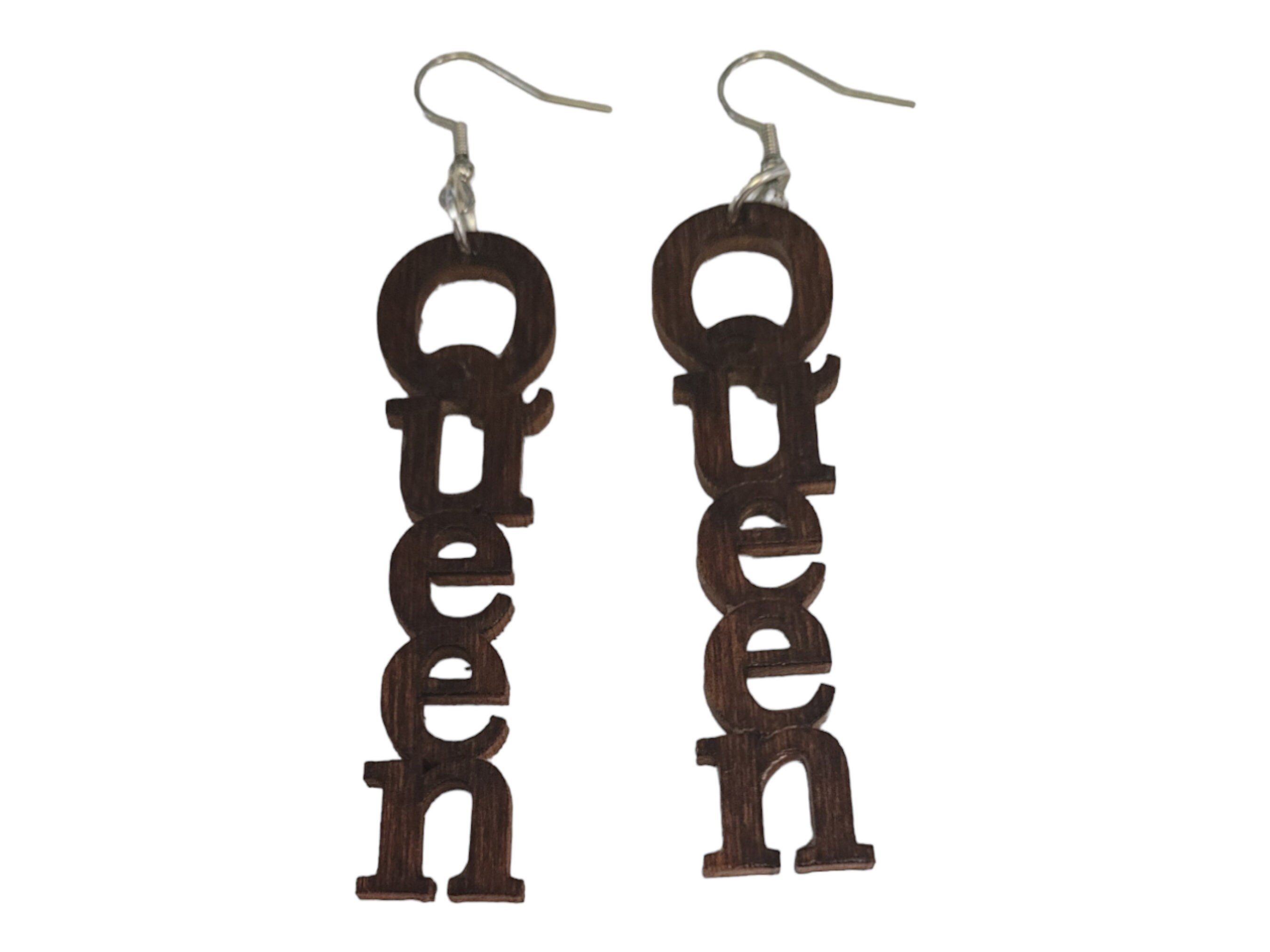 Queen Handpainted Wood Earrings view 2