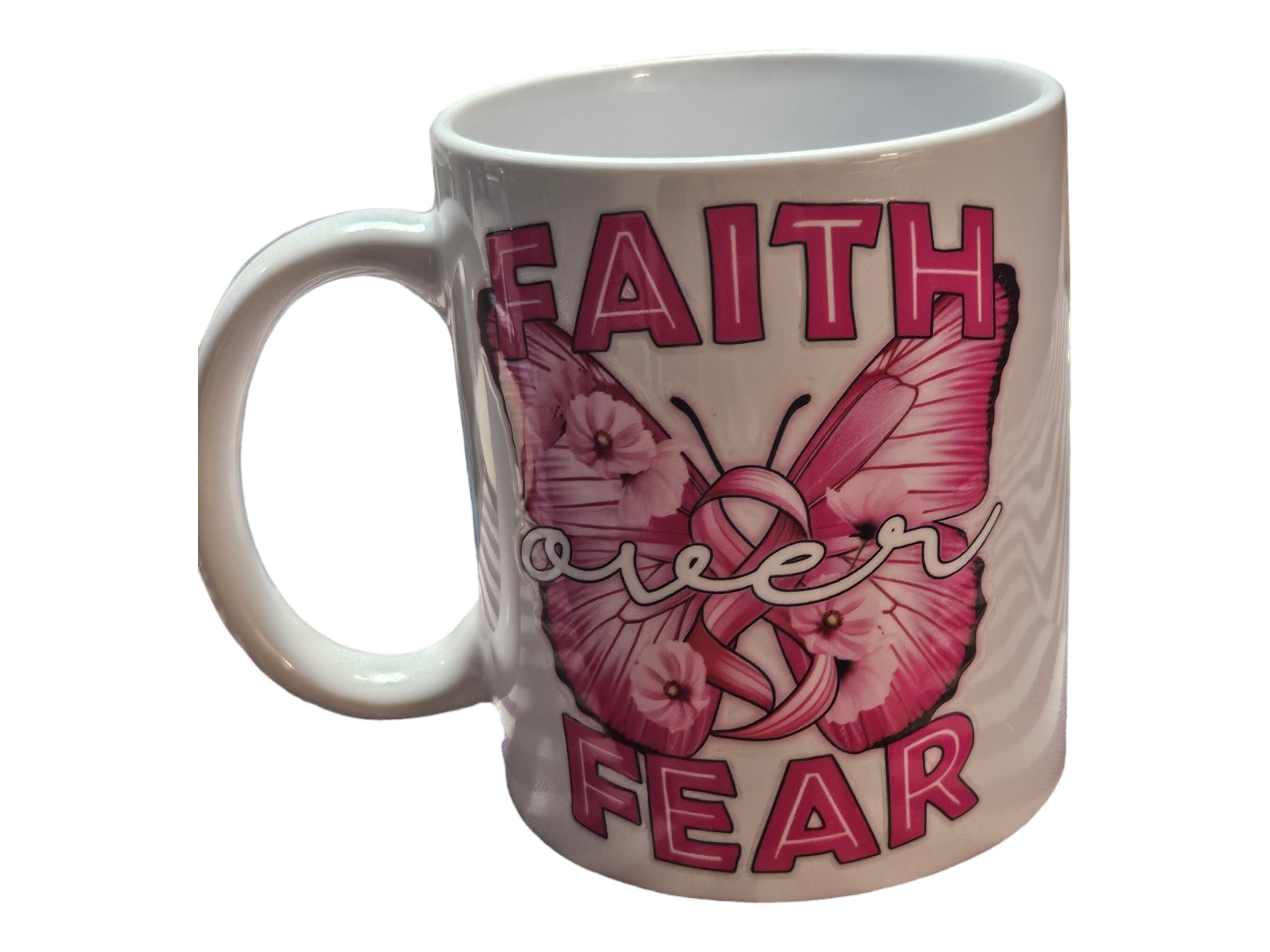 Faith over Fear Coffee Mug Melanin Queen,Afrocentric Coffee Mug, Afro American Coffee Mug,Black Woman Boss view 3
