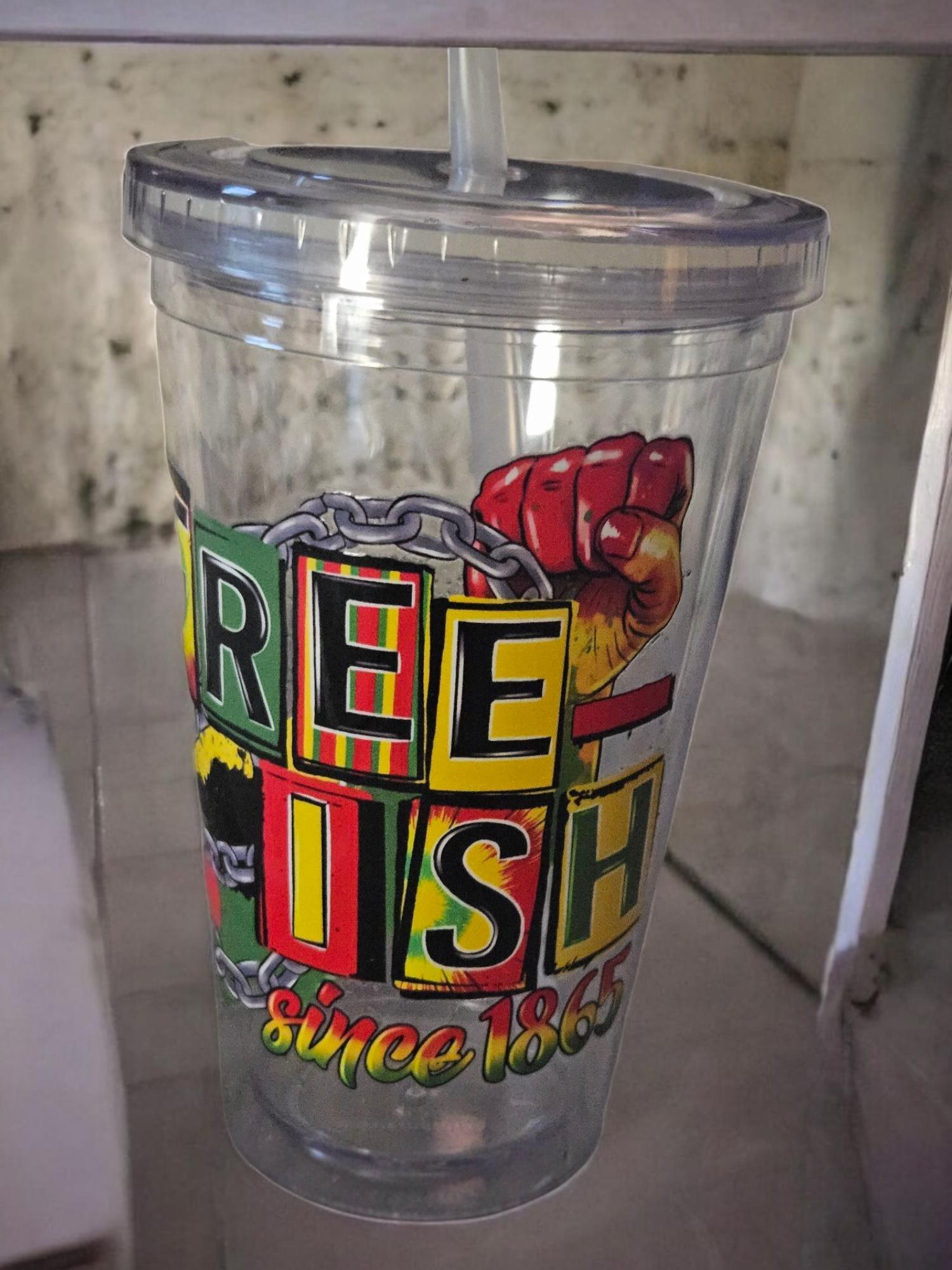 16oz Afrocentric Tumbler with Straw – Insulated Travel Cup | African Print Drinkware | Black Culture Gift | Reusable Cold Cup view 4
