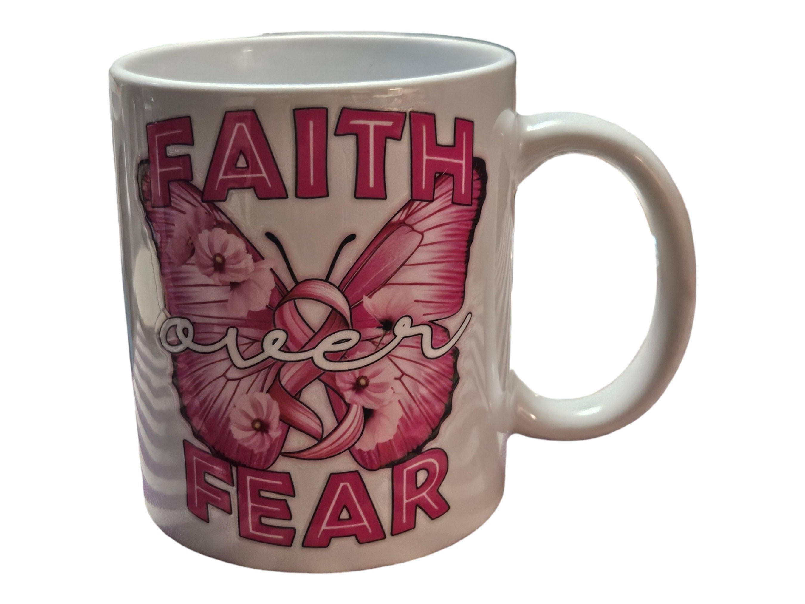 Faith over Fear Coffee Mug Melanin Queen,Afrocentric Coffee Mug, Afro American Coffee Mug,Black Woman Boss view 2