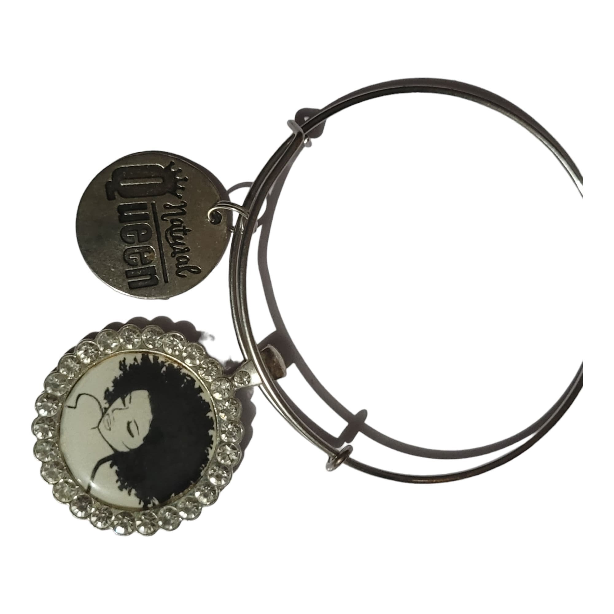 Adjustable African Charm Bracelet _Melanin Magic , Stainless Steel Adjustable Bracelet view 3