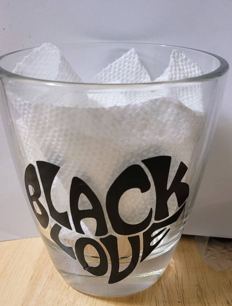 Black love couple glasses, Gift set view 3