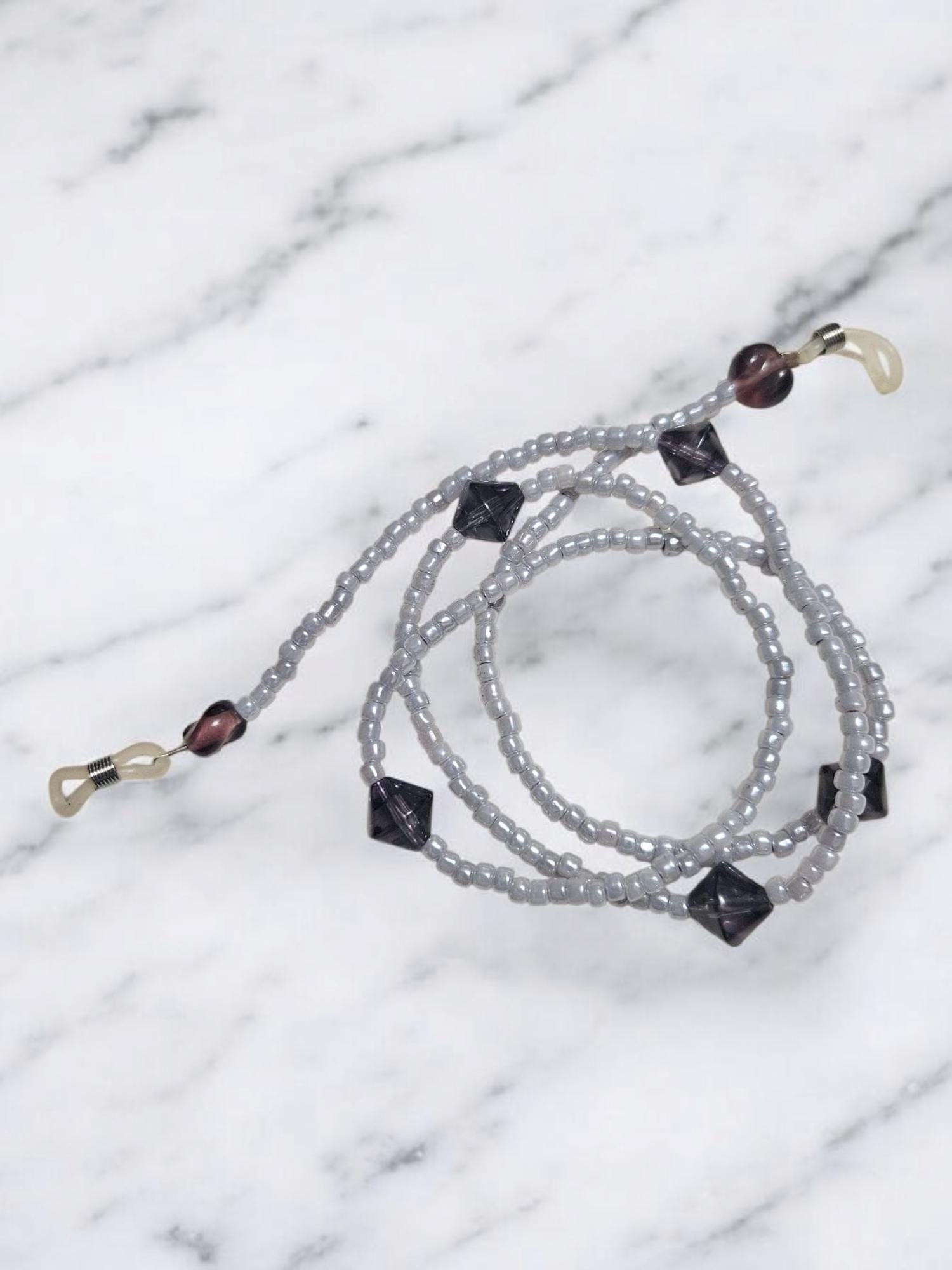 Elegant Beaded Eyeglass Chain – Stylish Glasses Holder for Women | Handmade Eyewear Accessory