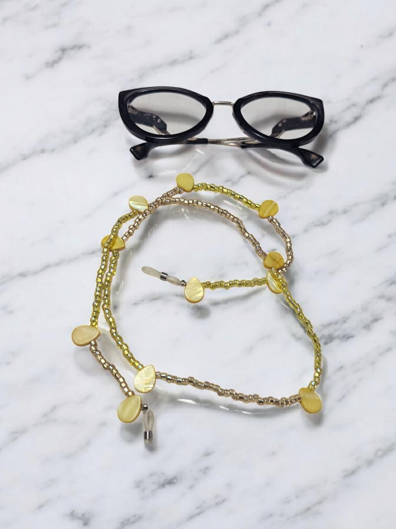 Elegant Beaded Eyeglass Chain – Stylish Glasses Holder for Women | Handmade Eyewear Accessory view 2