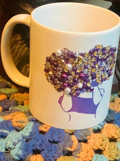 Sip in Style: Bedazzled Afrocentric Coffee Mugs" Afro American Coffee Mug,Black Woman Boss