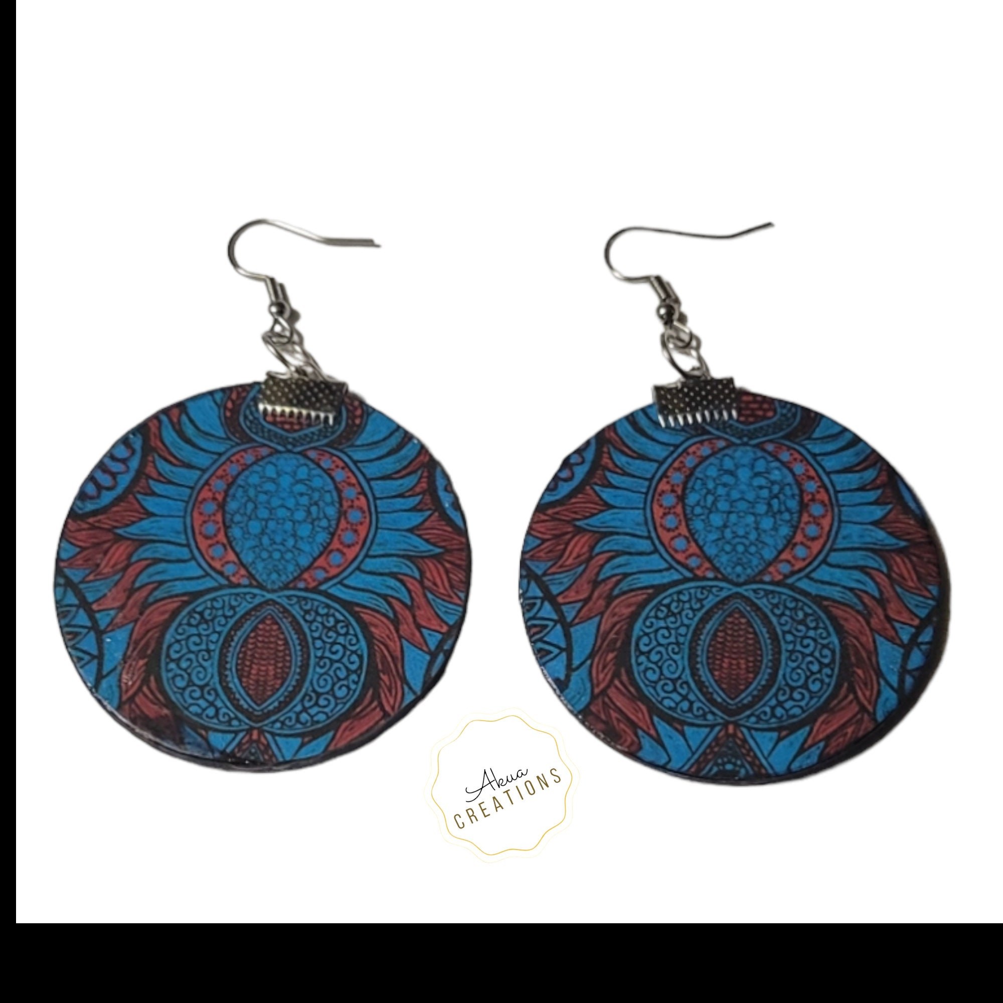 Afrocentric Statement Earrings, Earrings,Paper and Wood
