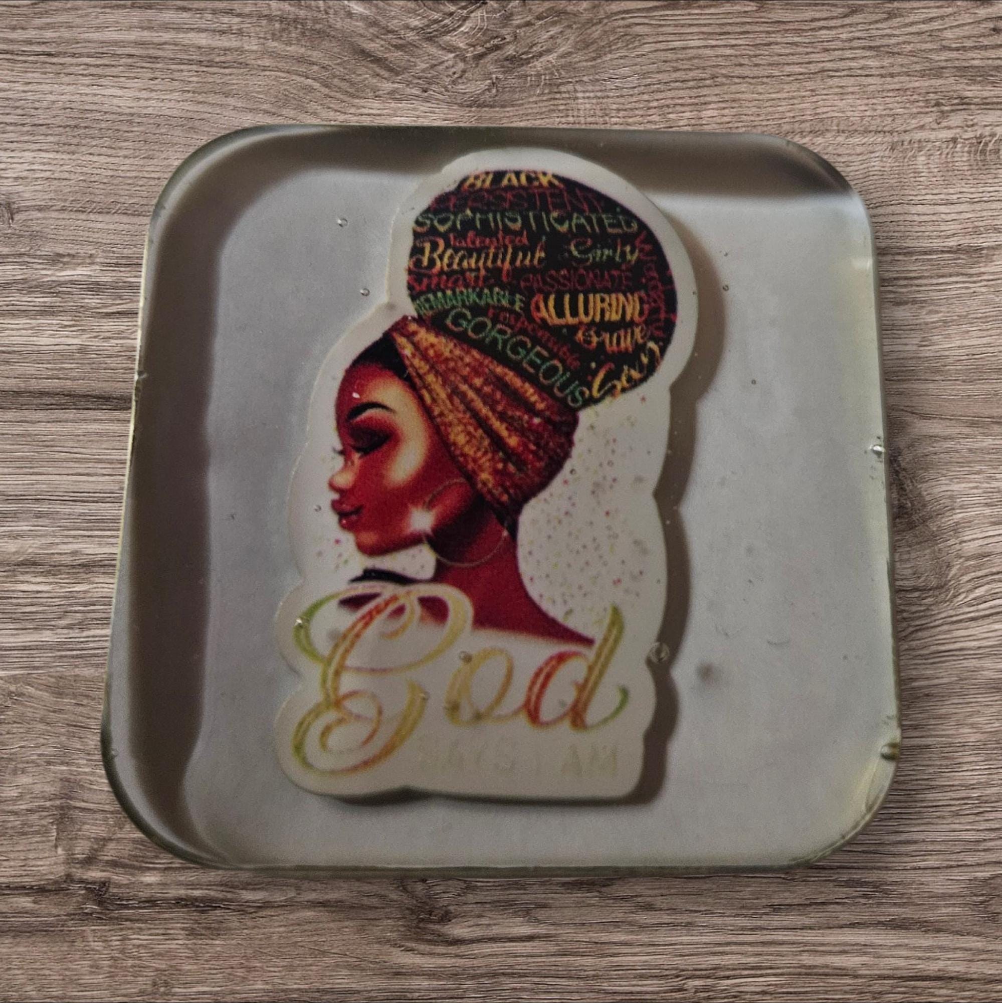 GOD SAYS I AM Afrocentric Resin Lapel Pin view 2