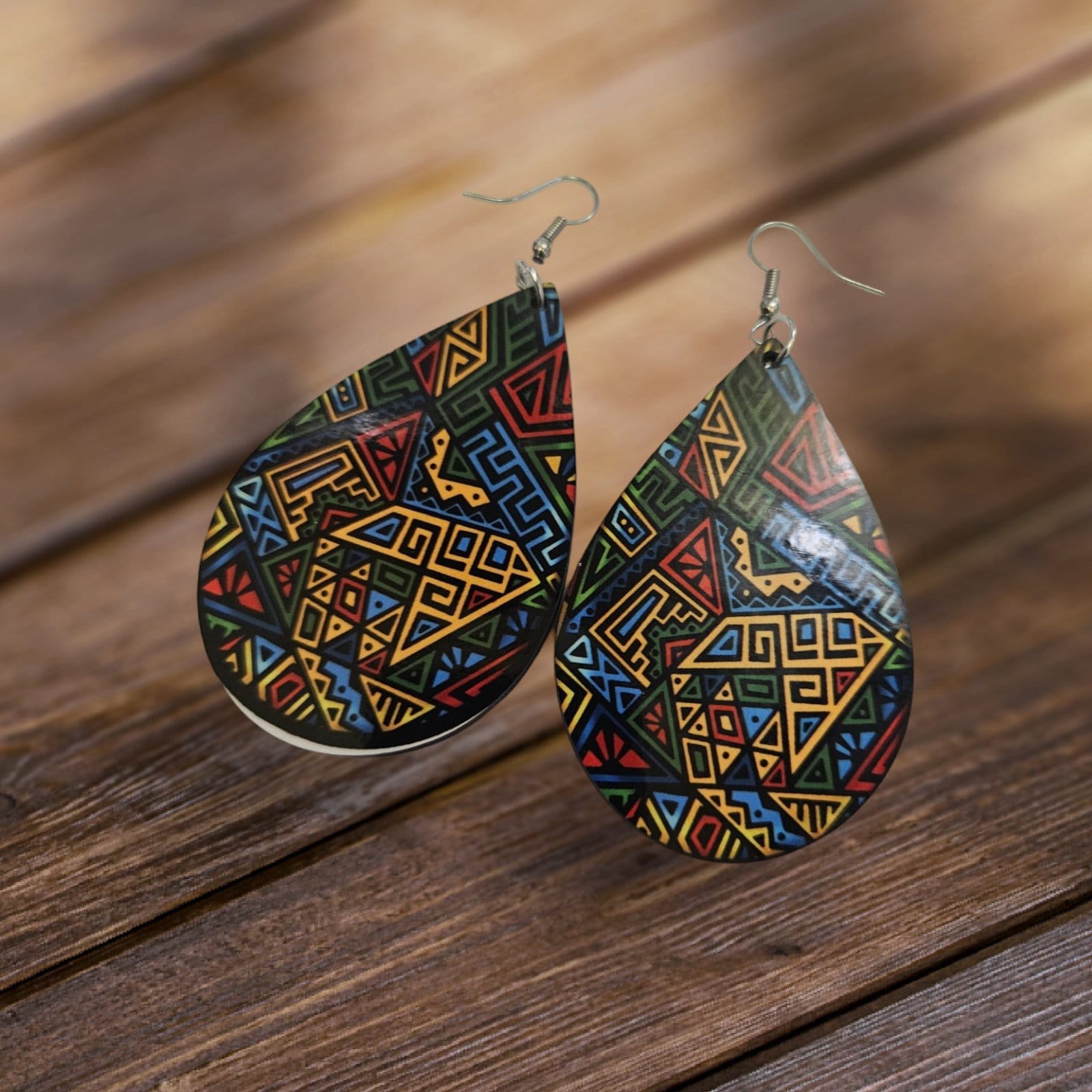 Afrocentric earrings, African prints Black Girl Magic,Teardrop Earrings