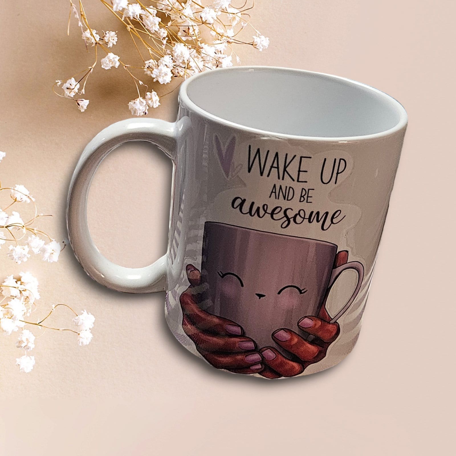 Wake Up and be Awesome Coffee Mug Melanin Queen,Afrocentric Coffee Mug, Afro American Coffee Mug,Black Woman Boss