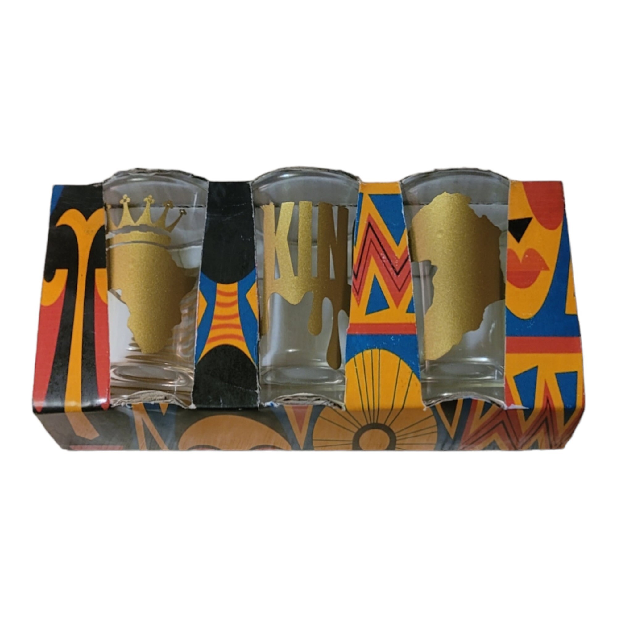 Black Man shot glasses with custom case holder,Black men gifts,Black Men shot glasses, Black Men glasses, Gift set view 2