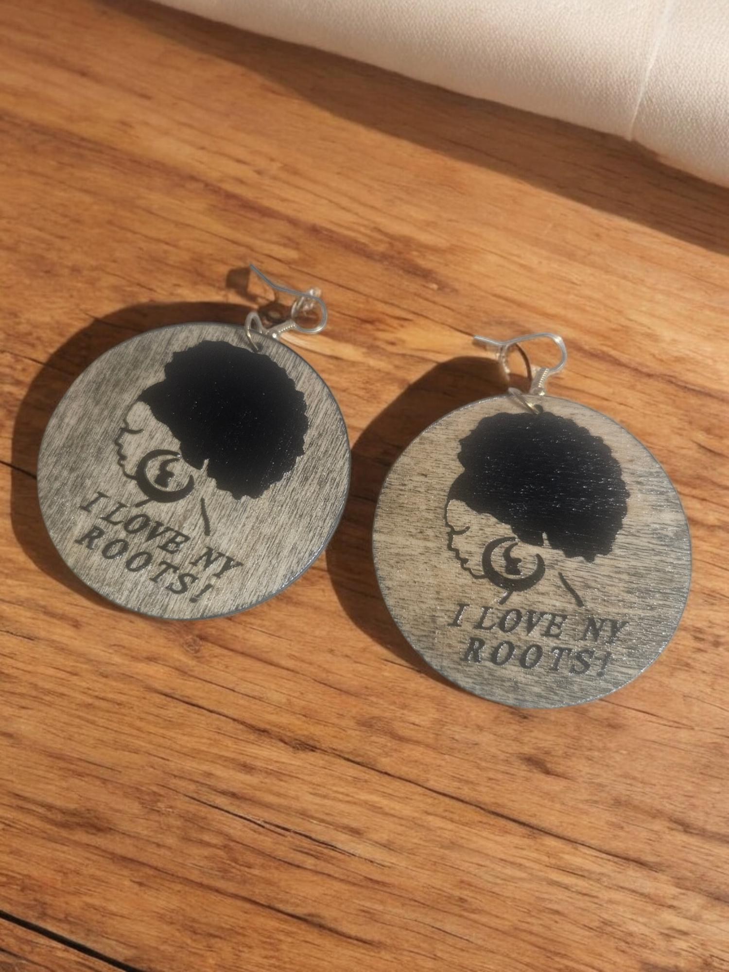 I love my Roots Wood Earring Wood Queen Hoop Earrings, Hoop Earrings, Dangle Earrings, Ethnic Earring view 4
