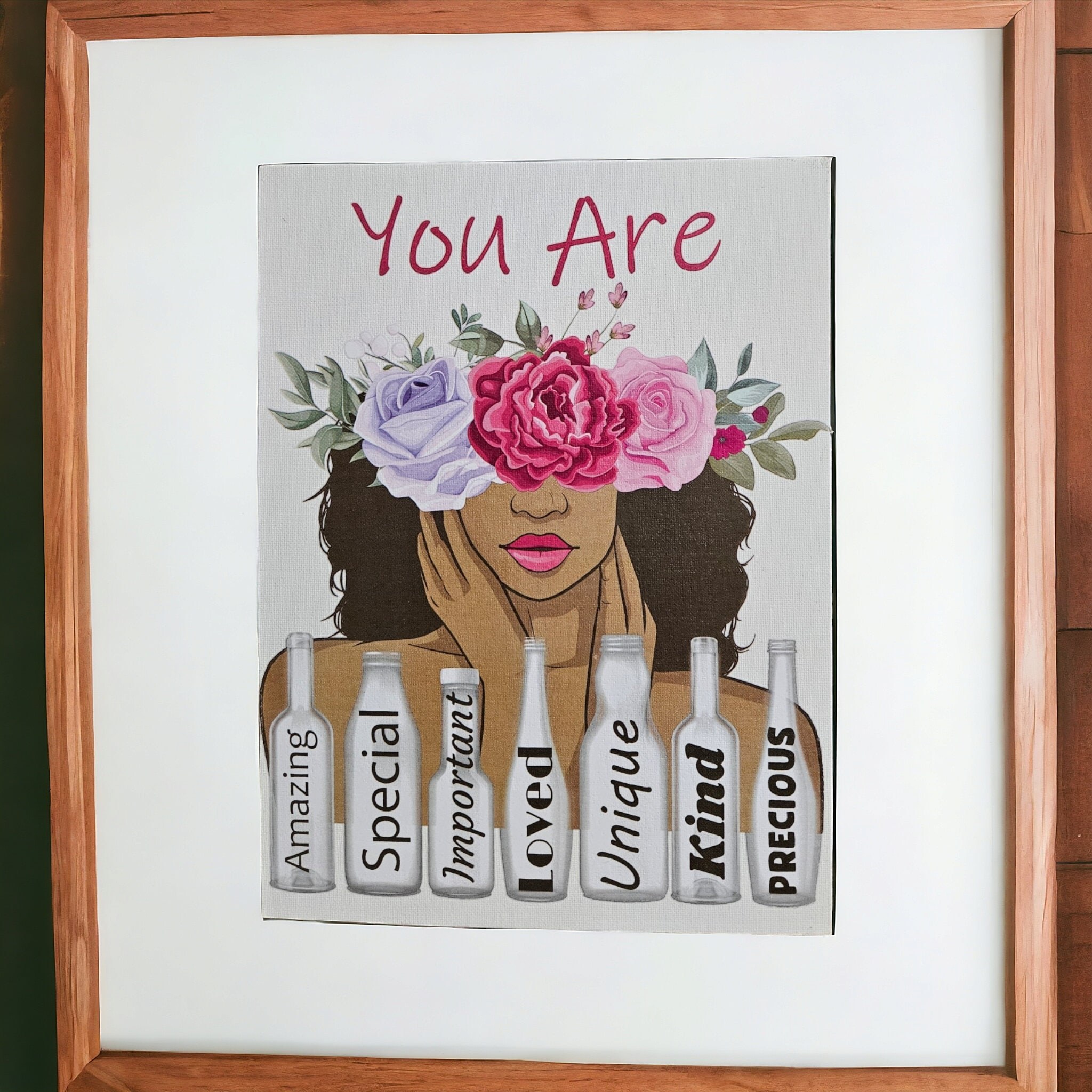 Afrocentric canvas Art,Proud to be me A celebration of identity and love view 3