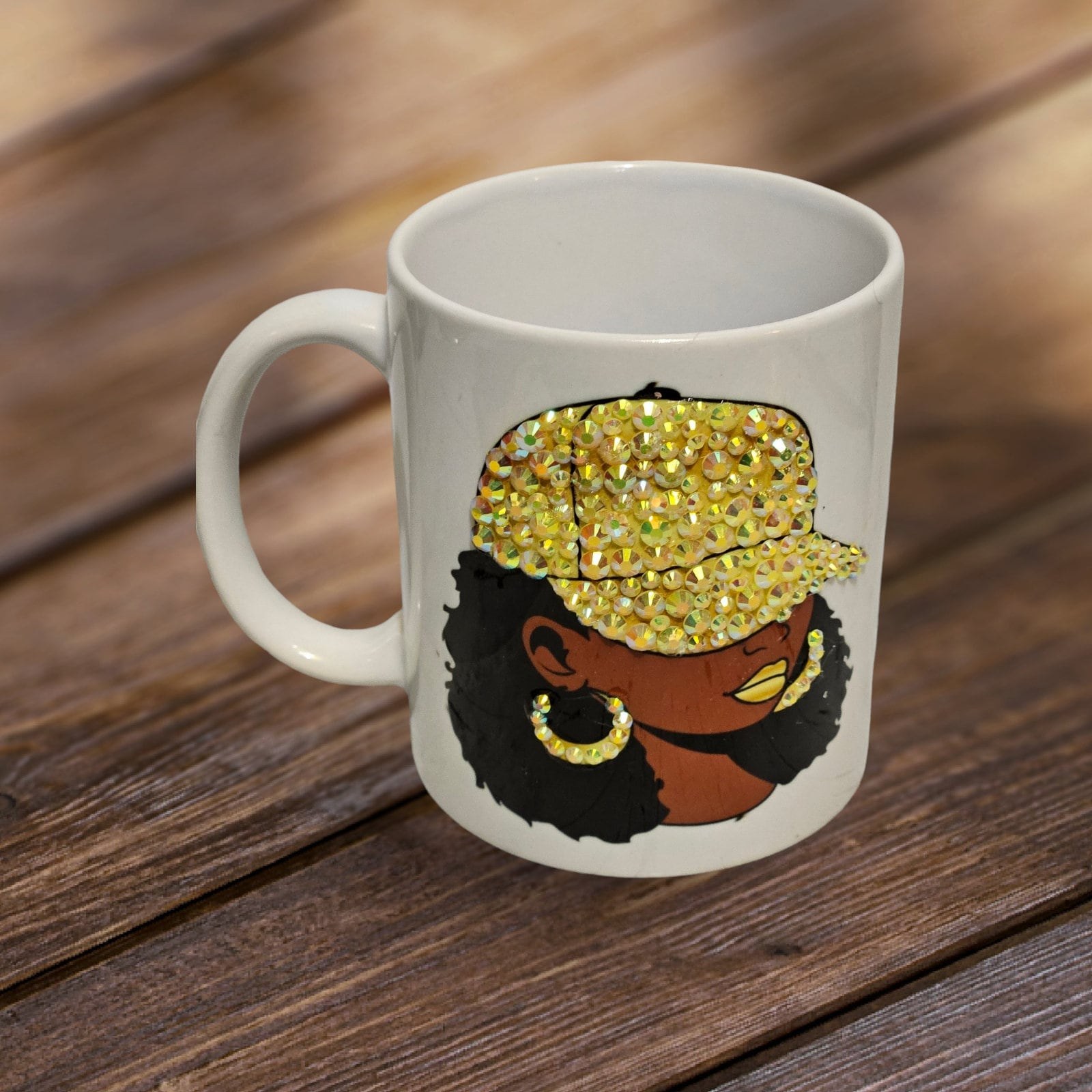 Black Girl Magic Coffee Mug, Melanin Ceramic Mug, Afrocentric Gift for Her, Black Woman Birthday Gift, Handmade Black Queen Mug