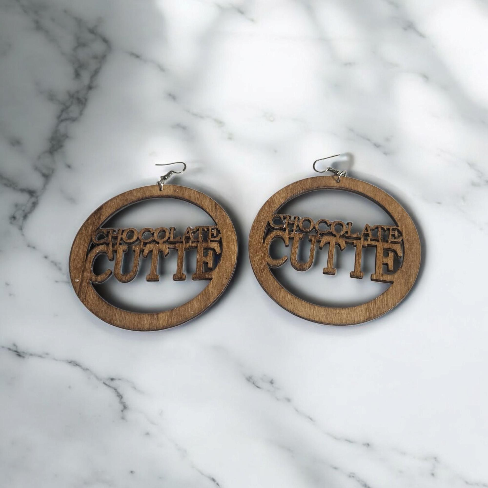 Afrocentric Wood Earrings Dope Girl Magic Wood Earring Wood Queen Hoop Earrings, Hoop Earrings, Dangle Earrings, Ethnic Earring
