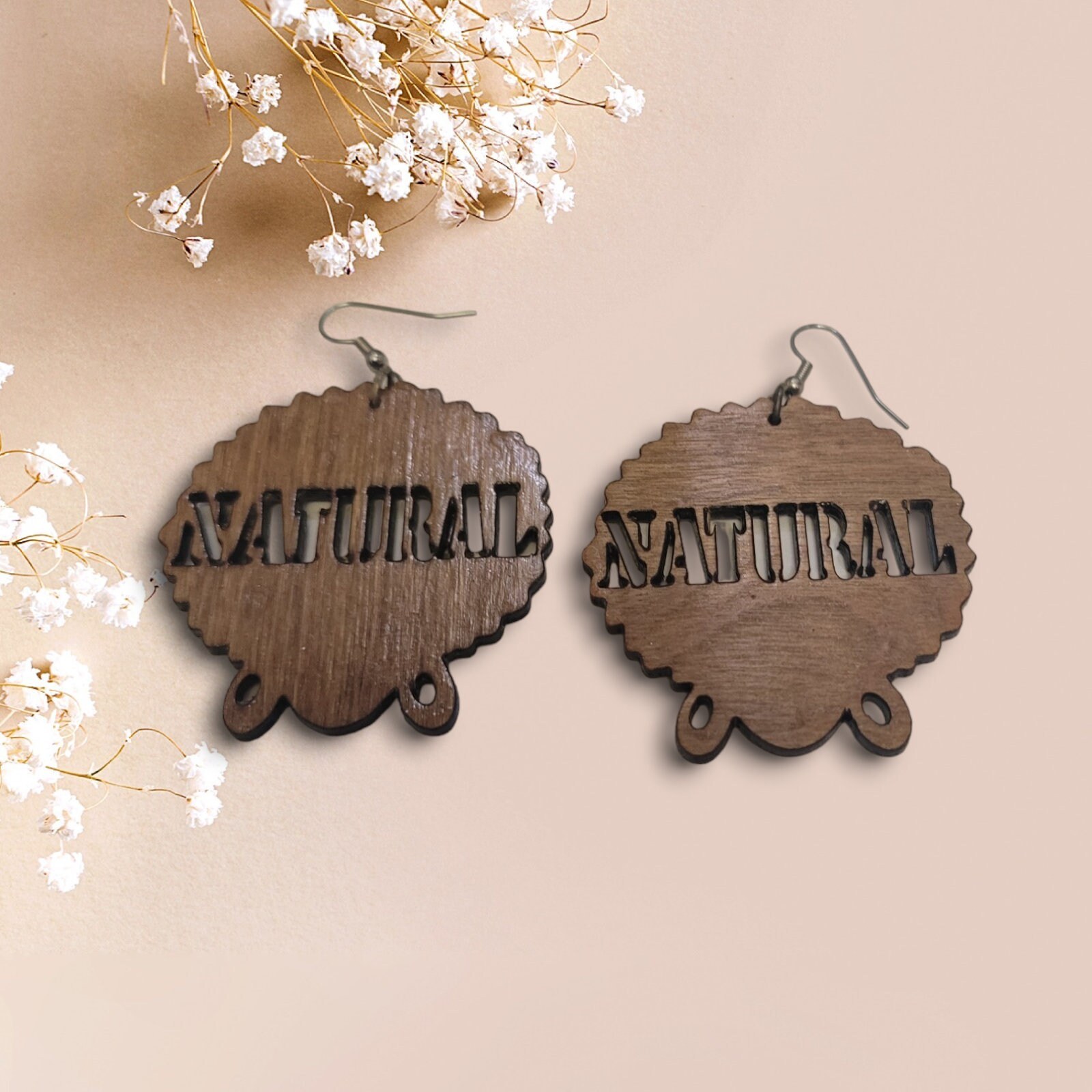 Natural Wood Earring Wood Queen Hoop Earrings, Hoop Earrings, Dangle Earrings, Ethnic Earrings,