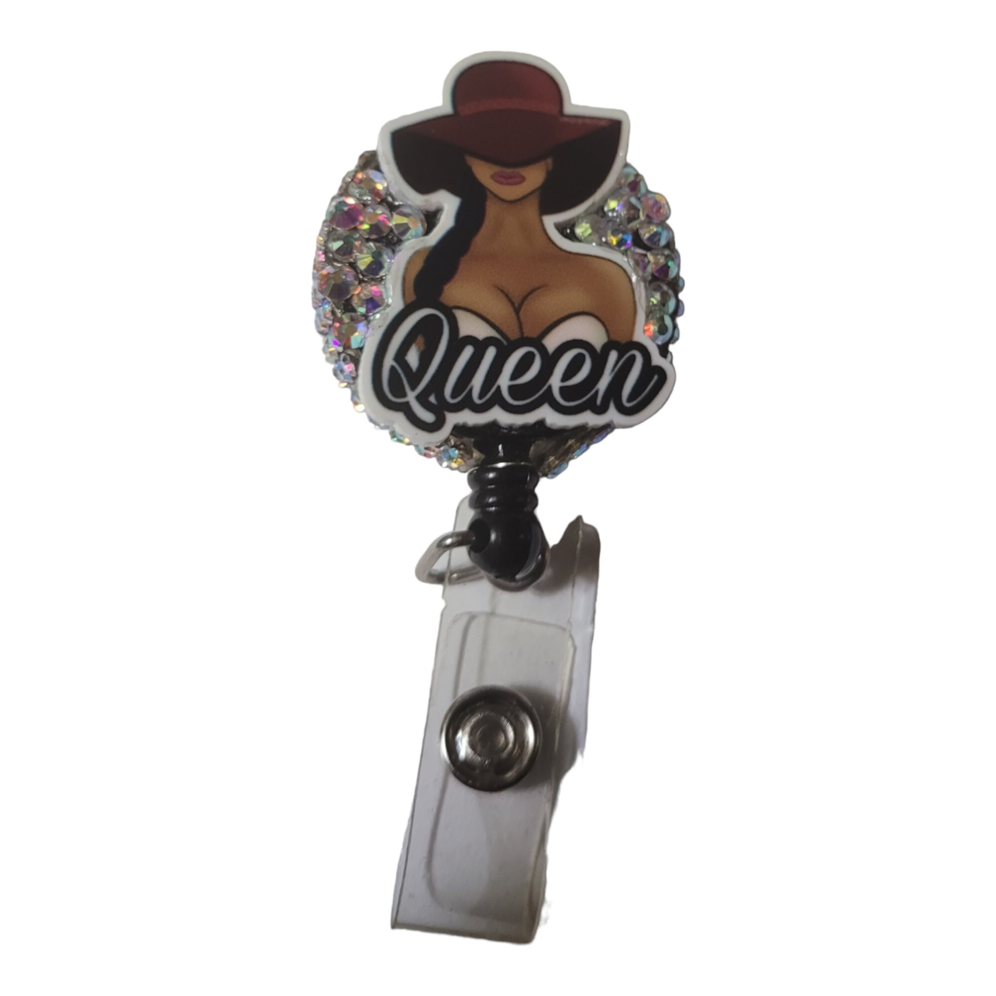 Queen badge Reels woman badge reel,Black girl Magic,Melanin