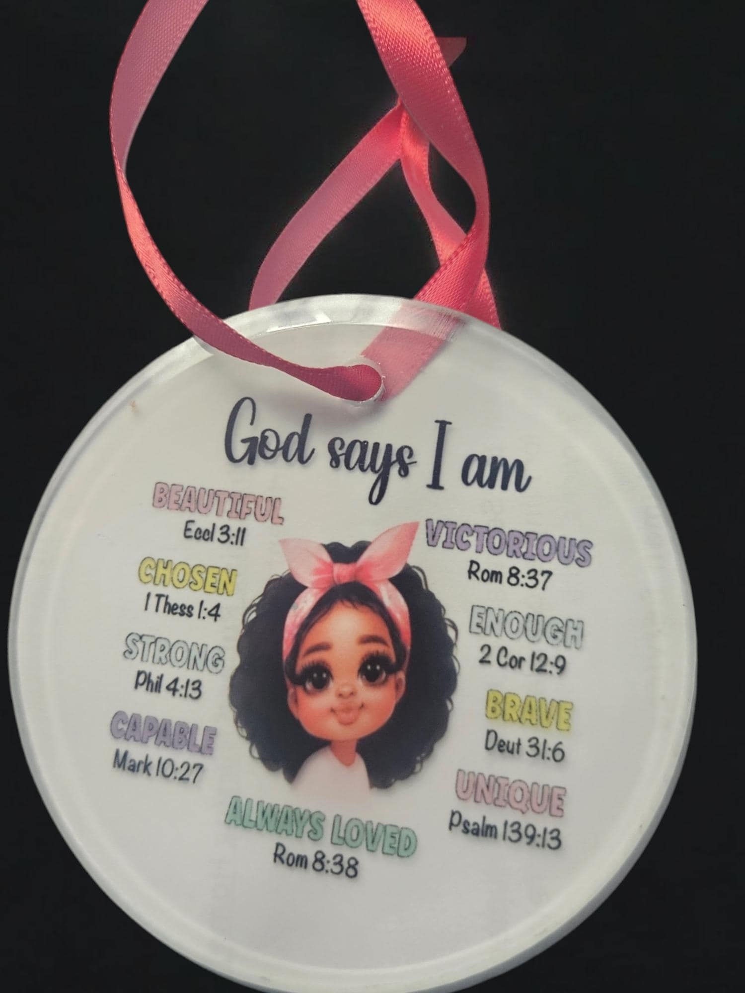 Handcrafted Glass Christmas Ornaments - Unique Holiday Decorations Afro American Christmas ornament