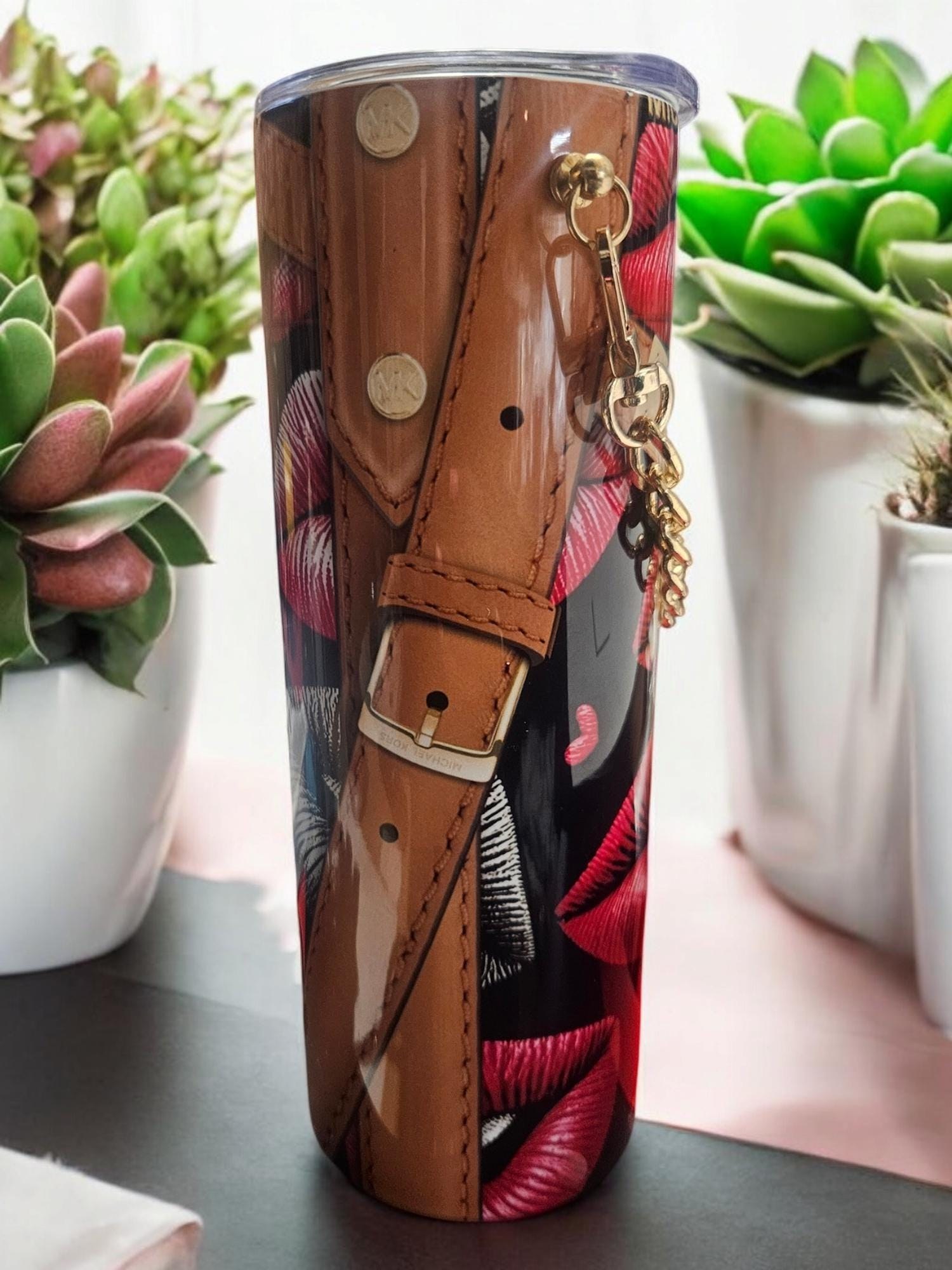 Melanin 20oz Insulated Tumbler, Black Girl Magic Coffee Travel Mug, Afrocentric Custom Skinny Tumbler, Birthday Gift for Her view 2