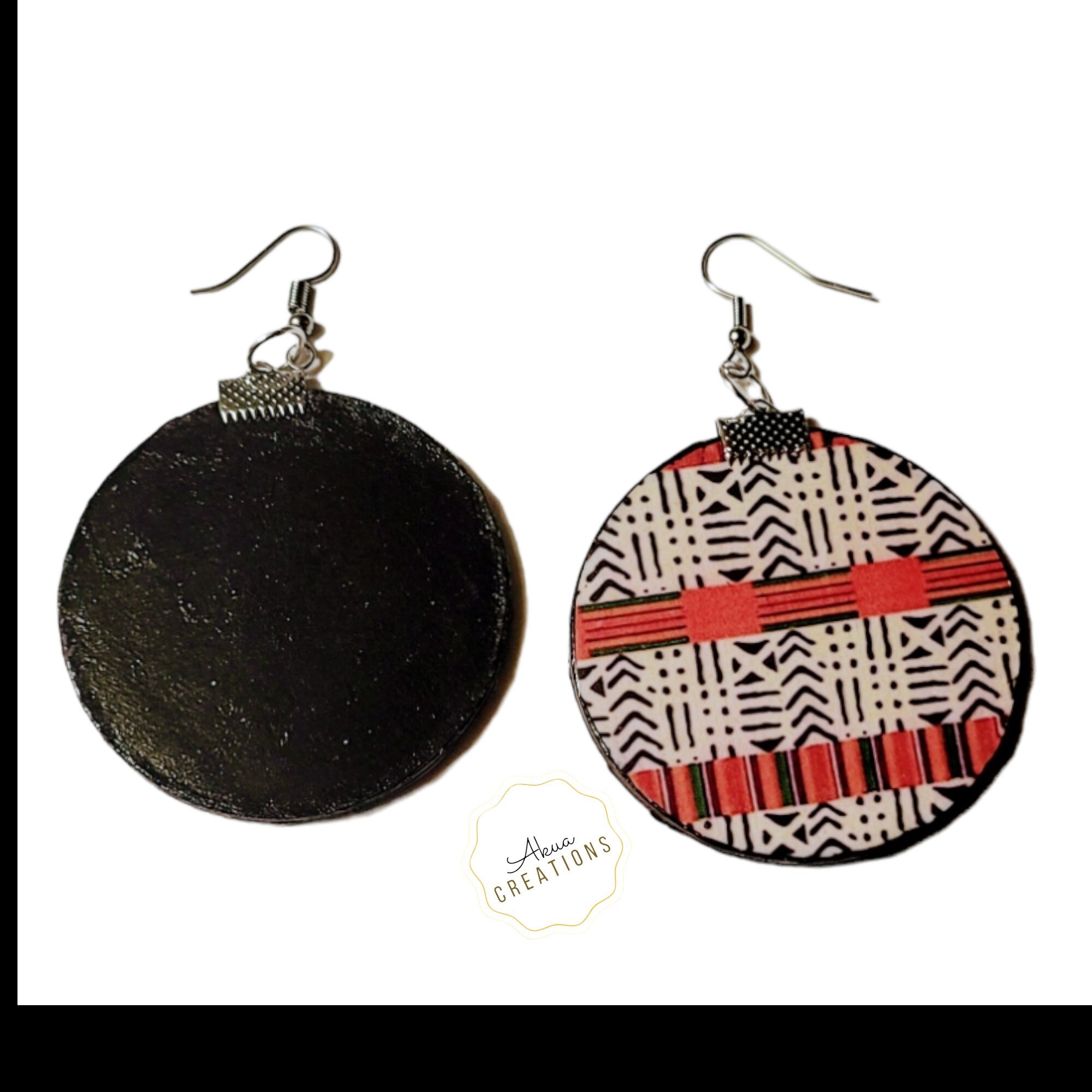 Afrocentric Statement Earrings Earrings,Paper and Wood view 2